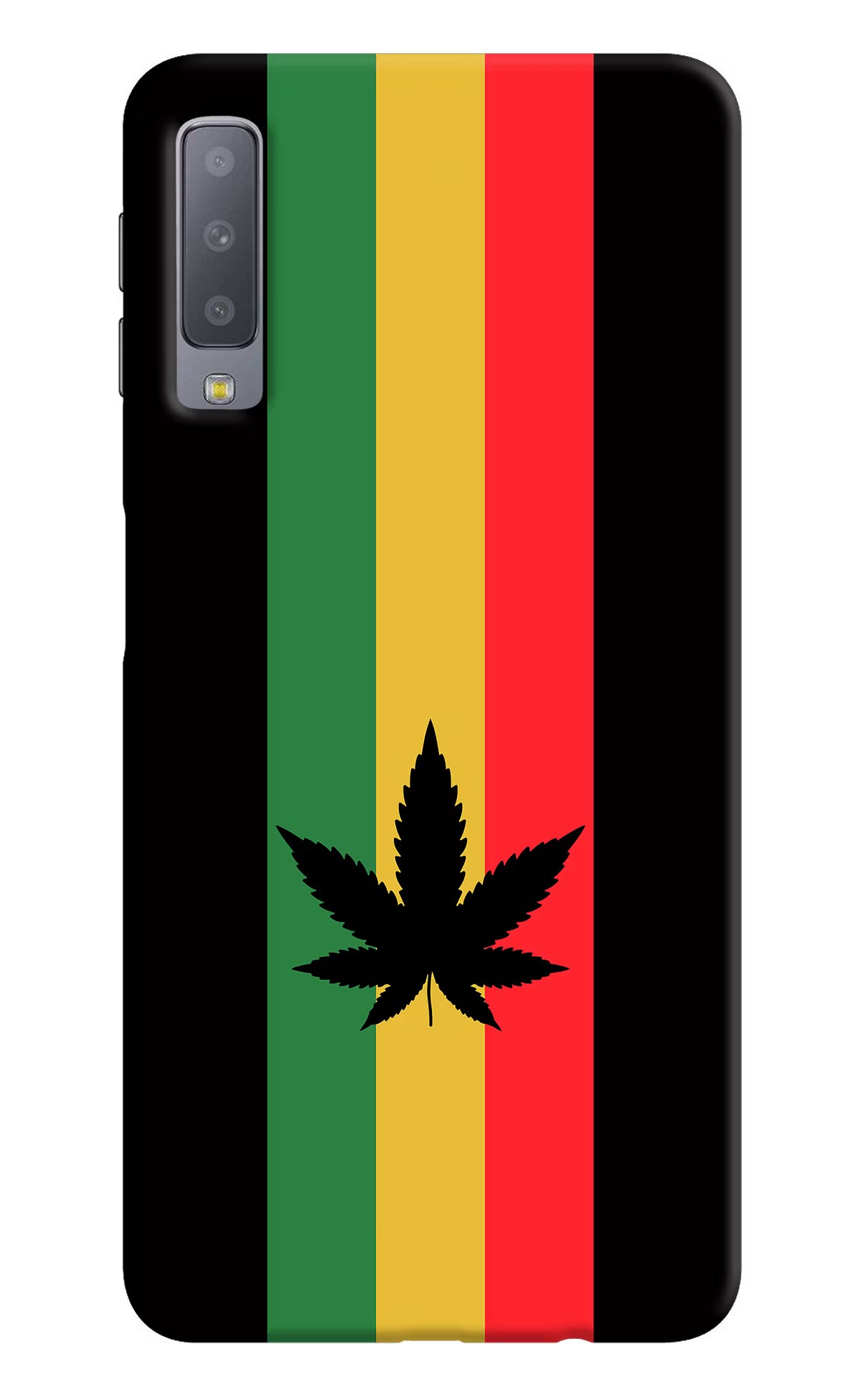 Weed Flag Samsung A7 Back Cover - Weed Flag Samsung A7 Hard Case Back Cover by Casekaro Weed Flag Samsung A7 Hard Case Back Cover by Casekaro