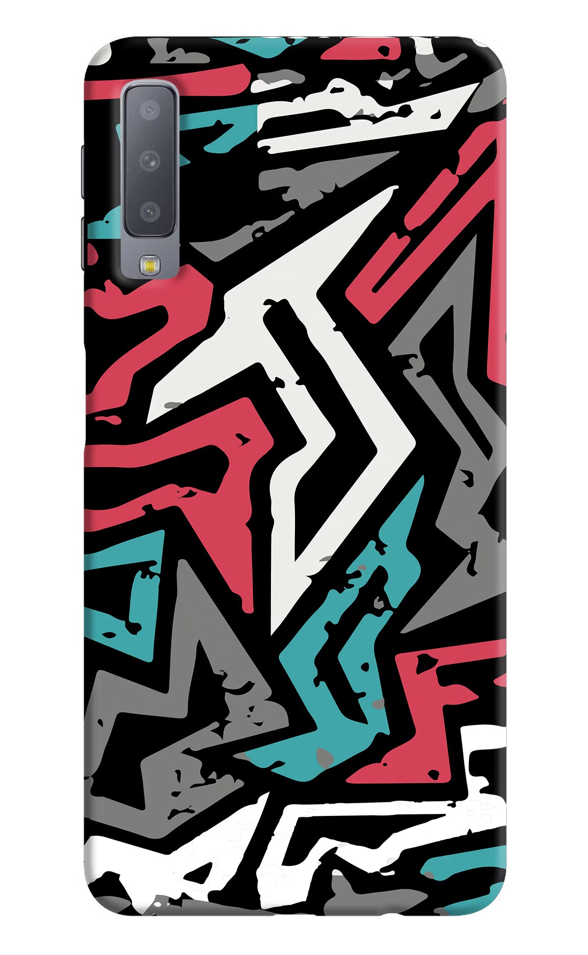 Geometric Graffiti Samsung A7 Back Cover - Geometric Graffiti Samsung A7 Hard Case Back Cover by Casekaro Geometric Graffiti Samsung A7 Hard Case Back Cover by Casekaro