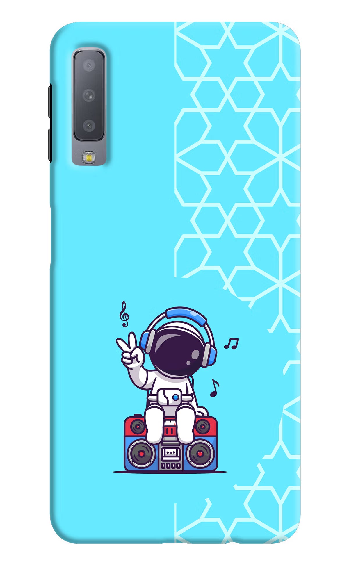 Cute Astronaut Chilling Samsung A7 Back Cover - Cute Astronaut Chilling Samsung A7 Hard Case Back Cover by Casekaro Cute Astronaut Chilling Samsung A7 Hard Case Back Cover by Casekaro