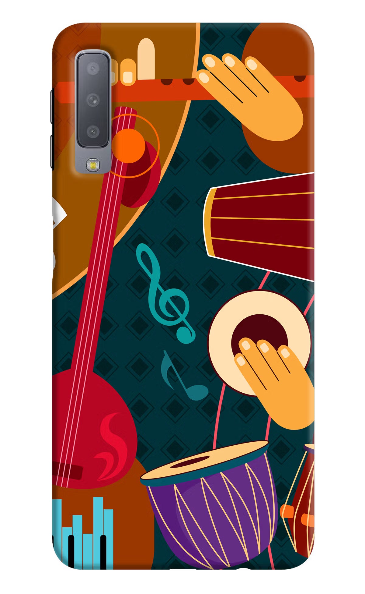 Music Instrument Samsung A7 Back Cover - Music Instrument Samsung A7 Hard Case Back Cover by Casekaro Music Instrument Samsung A7 Hard Case Back Cover by Casekaro