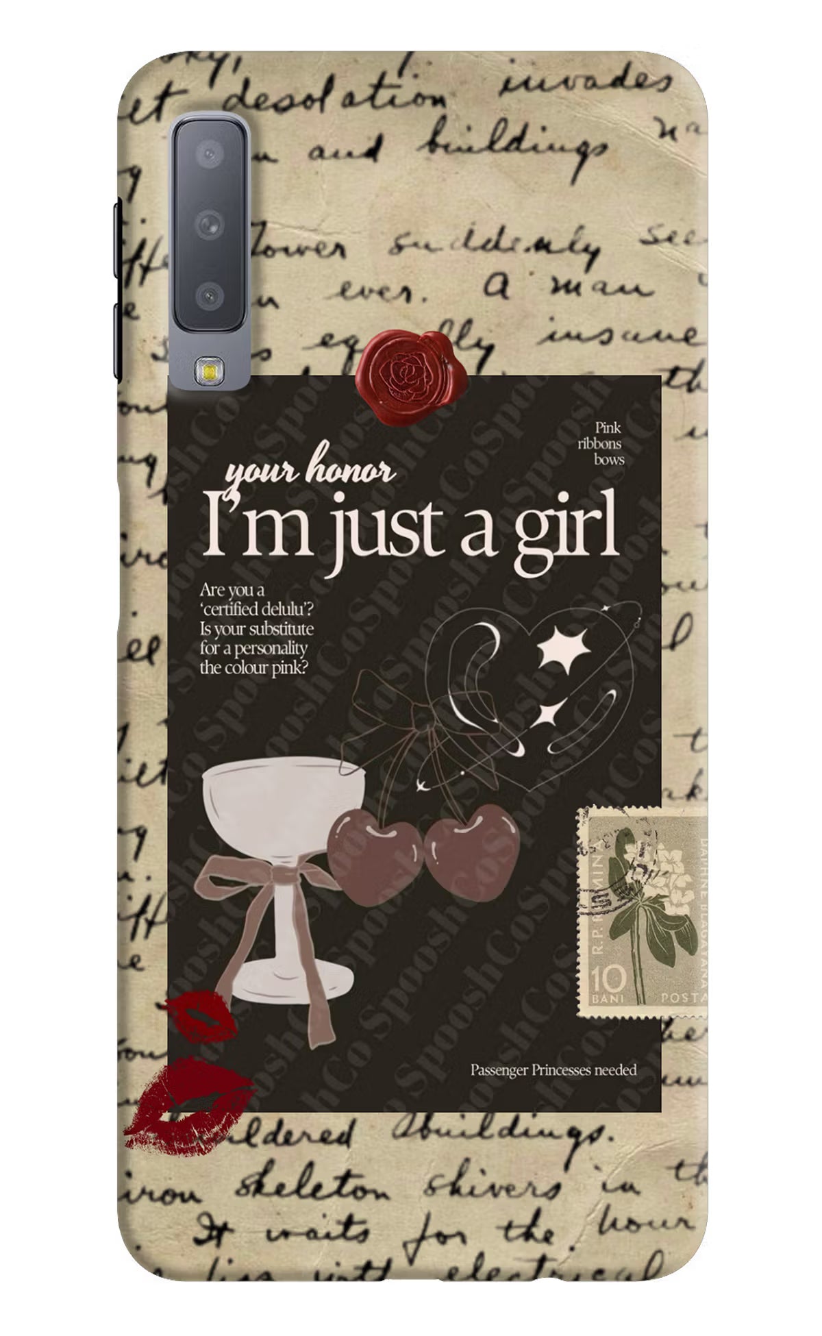 I am just a girl Samsung A7 Back Cover - I am just a girl Samsung A7 Hard Case Back Cover by Casekaro I am just a girl Samsung A7 Hard Case Back Cover by Casekaro