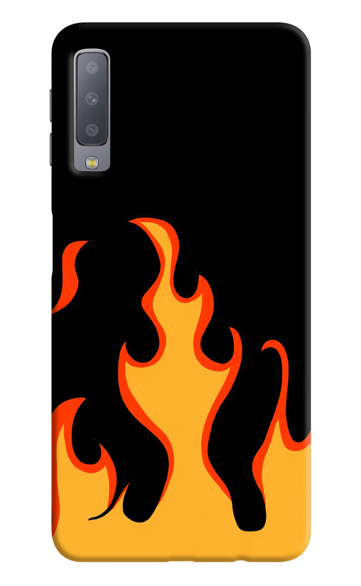 Fired Up – Black Samsung A7 Back Cover - Fired Up – Black Samsung A7 Hard Case Back Cover by Casekaro Fired Up – Black Samsung A7 Hard Case Back Cover by Casekaro