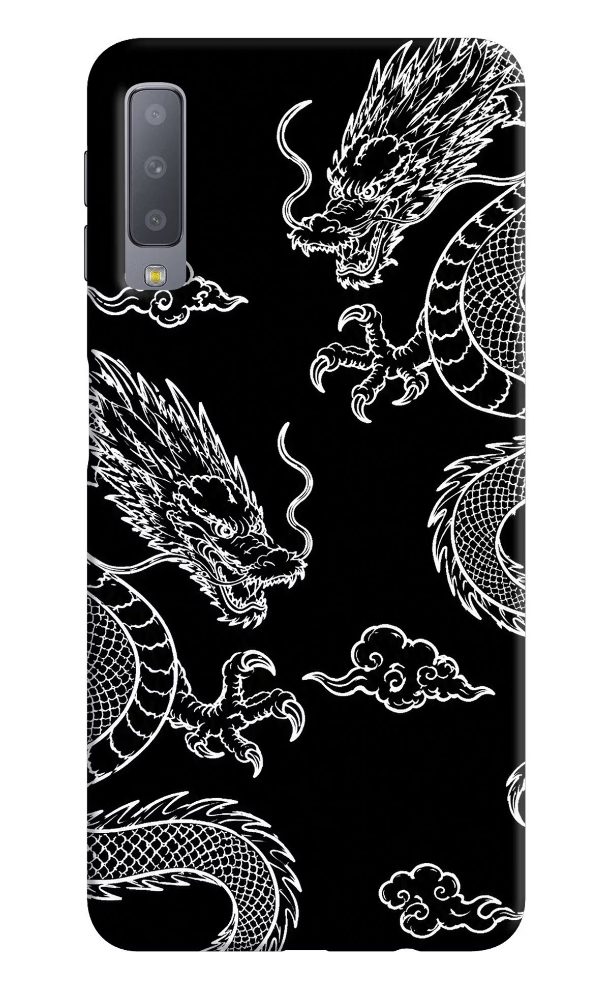 Twin Dragons Samsung A7 Back Cover - Twin Dragons Samsung A7 Hard Case Back Cover by Casekaro Twin Dragons Samsung A7 Hard Case Back Cover by Casekaro