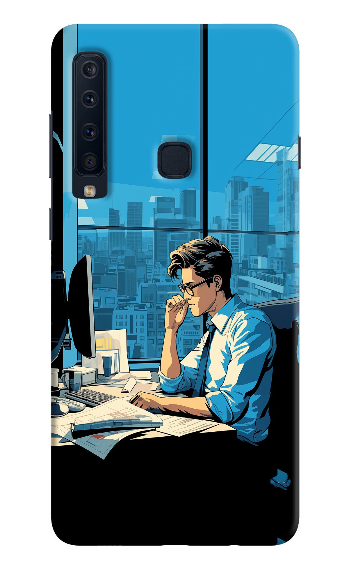 Focused Hustler (AI Generated) Samsung A9 Back Cover - Focused Hustler (AI Generated) Samsung A9 Hard Case Back Cover by Casekaro Focused Hustler (AI Generated) Samsung A9 Hard Case Back Cover by Casekaro