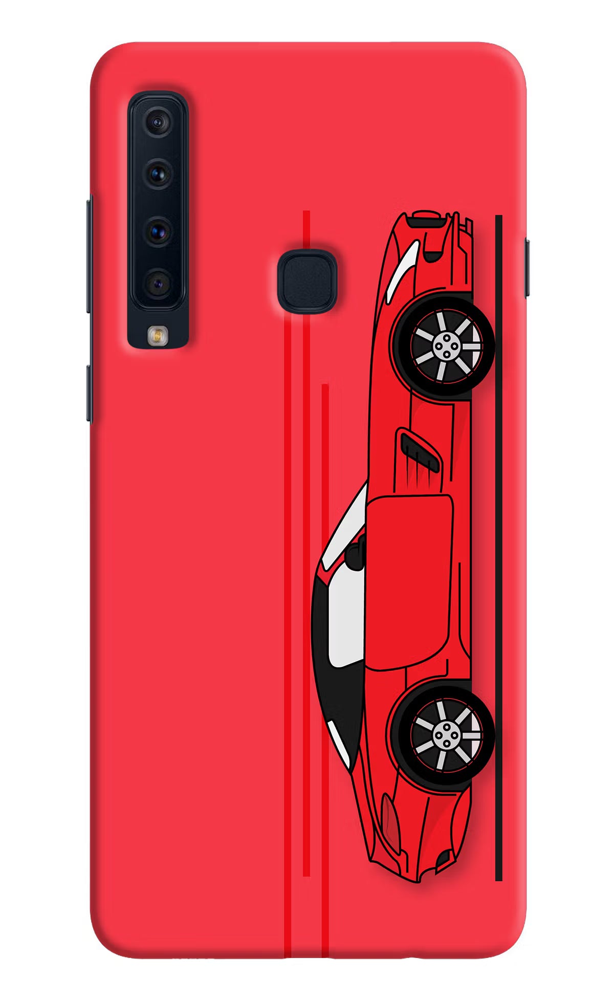 Red Velocity Samsung A9 Back Cover - Red Velocity Samsung A9 Hard Case Back Cover by Casekaro Red Velocity Samsung A9 Hard Case Back Cover by Casekaro