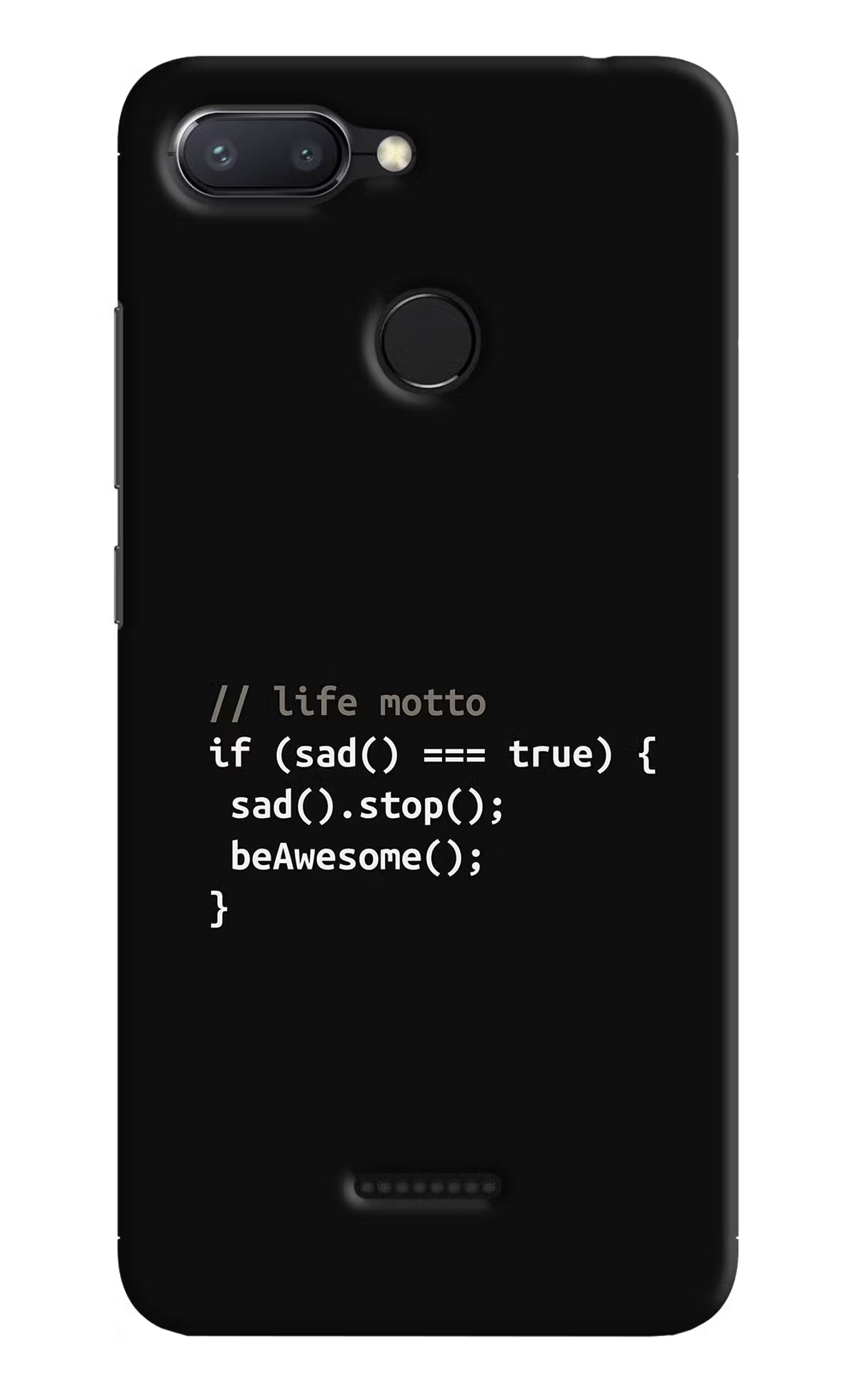 Life Motto Code Redmi 6 Back Cover - Life Motto Code Redmi 6 Hard Case Back Cover by Casekaro Life Motto Code Redmi 6 Hard Case Back Cover by Casekaro