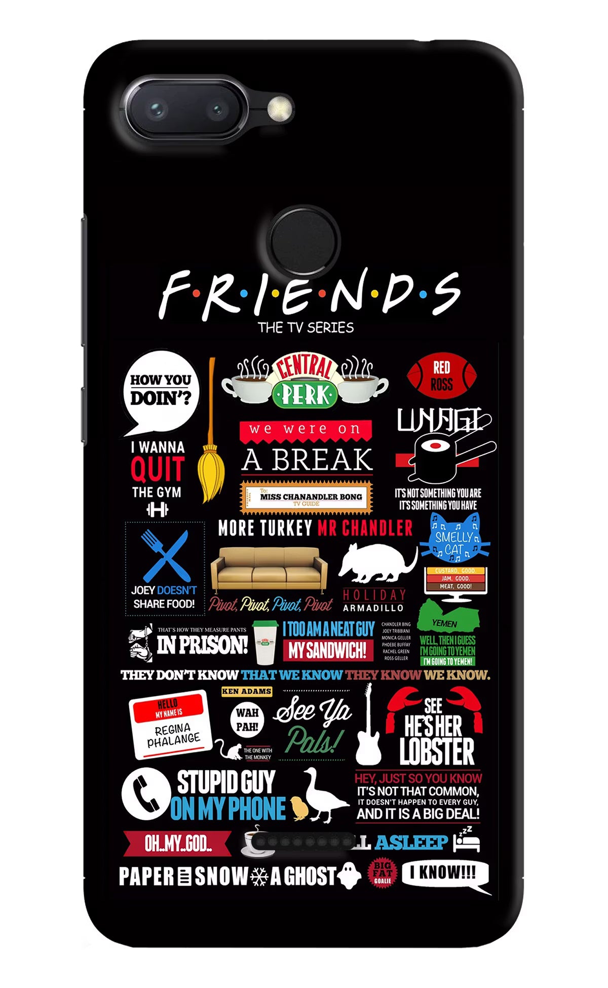 FRIENDS Redmi 6 Back Cover - FRIENDS Redmi 6 Hard Case Back Cover by Casekaro FRIENDS Redmi 6 Hard Case Back Cover by Casekaro
