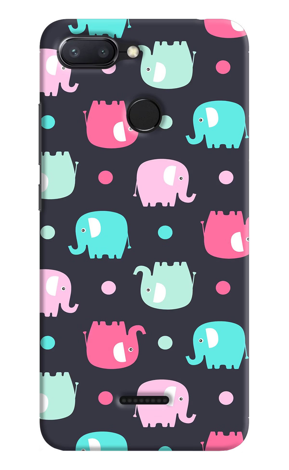 Elephants Redmi 6 Back Cover - Elephants Redmi 6 Hard Case Back Cover by Casekaro Elephants Redmi 6 Hard Case Back Cover by Casekaro