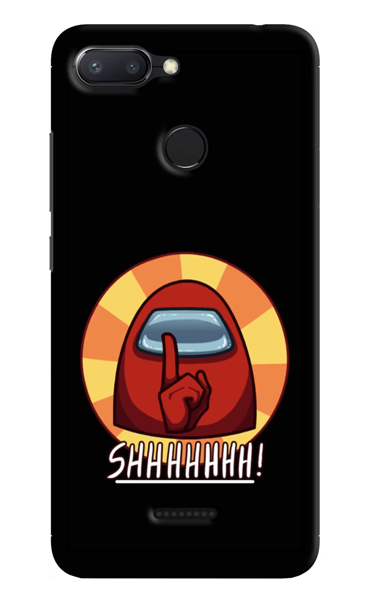 Among Us Shhh! Redmi 6 Back Cover - Among Us Shhh! Redmi 6 Hard Case Back Cover by Casekaro Among Us Shhh! Redmi 6 Hard Case Back Cover by Casekaro
