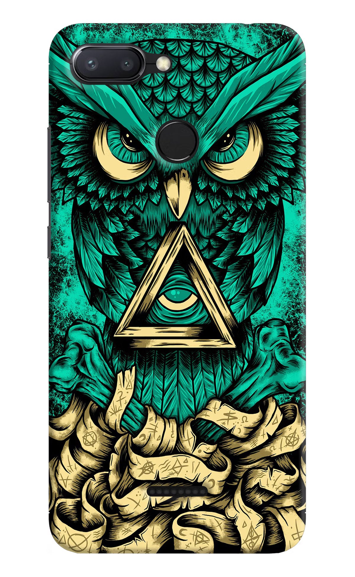 Green Owl Redmi 6 Back Cover - Green Owl Redmi 6 Hard Case Back Cover by Casekaro Green Owl Redmi 6 Hard Case Back Cover by Casekaro