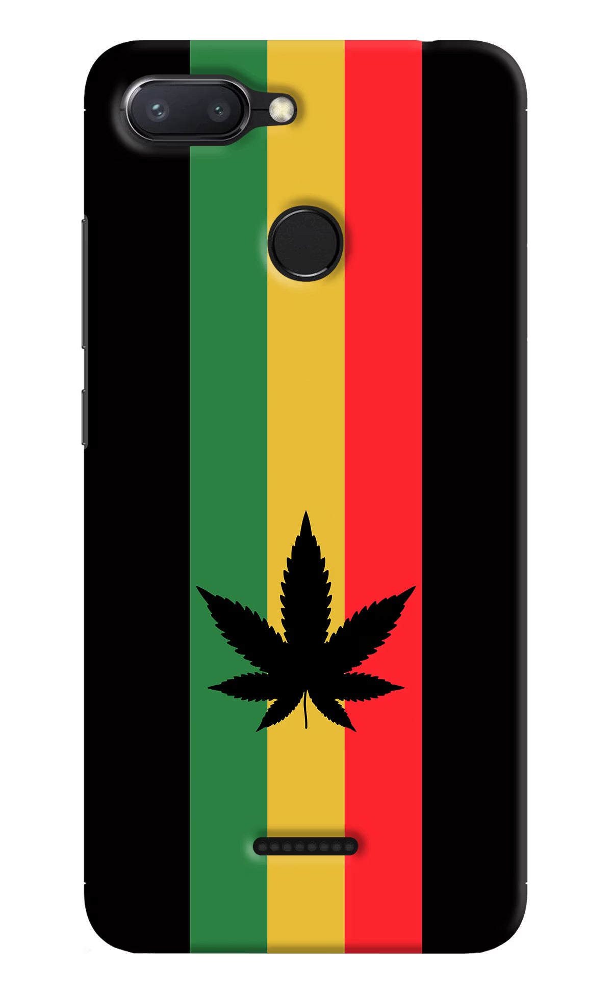 Weed Flag Redmi 6 Back Cover - Weed Flag Redmi 6 Hard Case Back Cover by Casekaro Weed Flag Redmi 6 Hard Case Back Cover by Casekaro