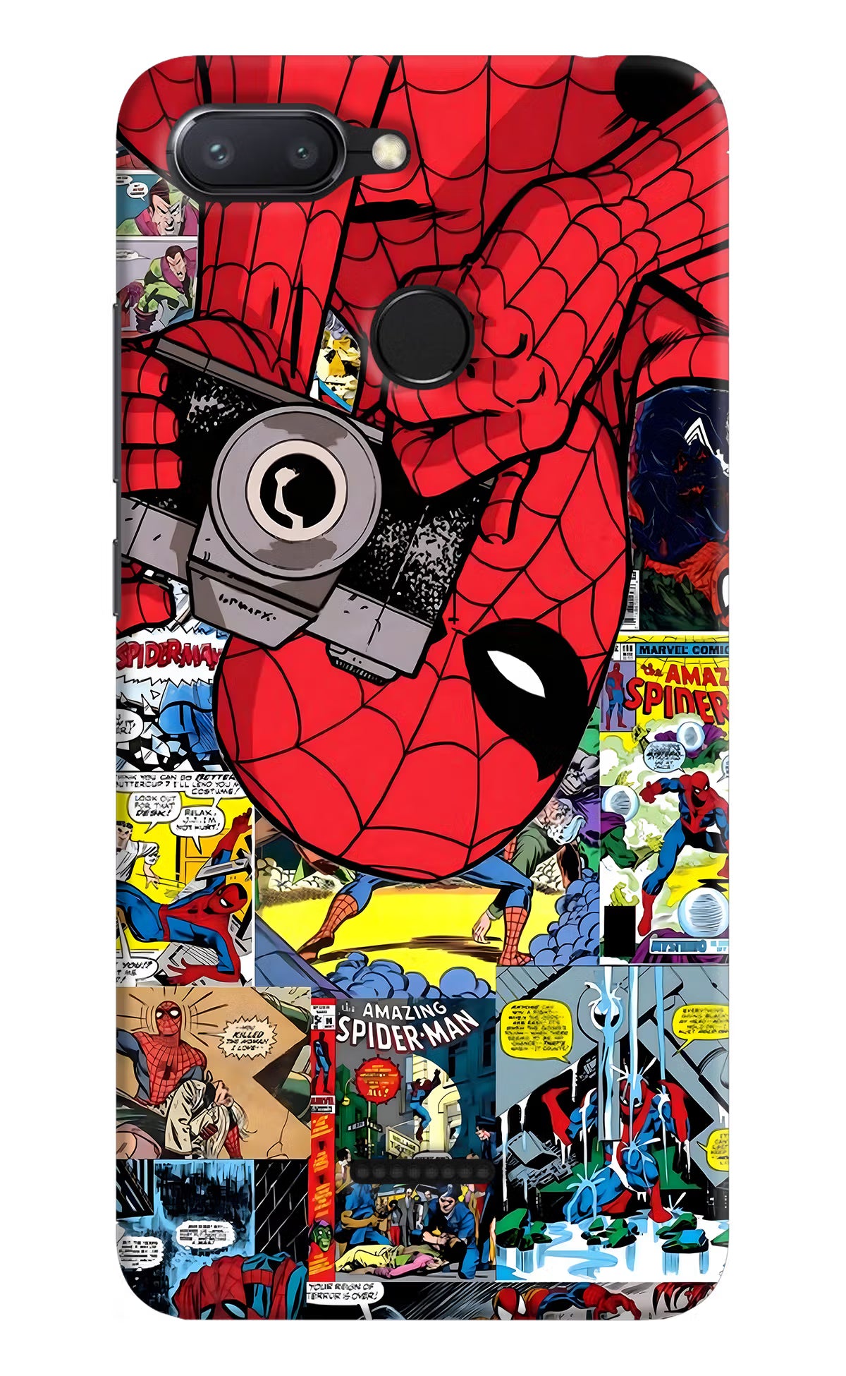 Spider Man Redmi 6 Back Cover - Spider Man Redmi 6 Hard Case Back Cover by Casekaro Spider Man Redmi 6 Hard Case Back Cover by Casekaro