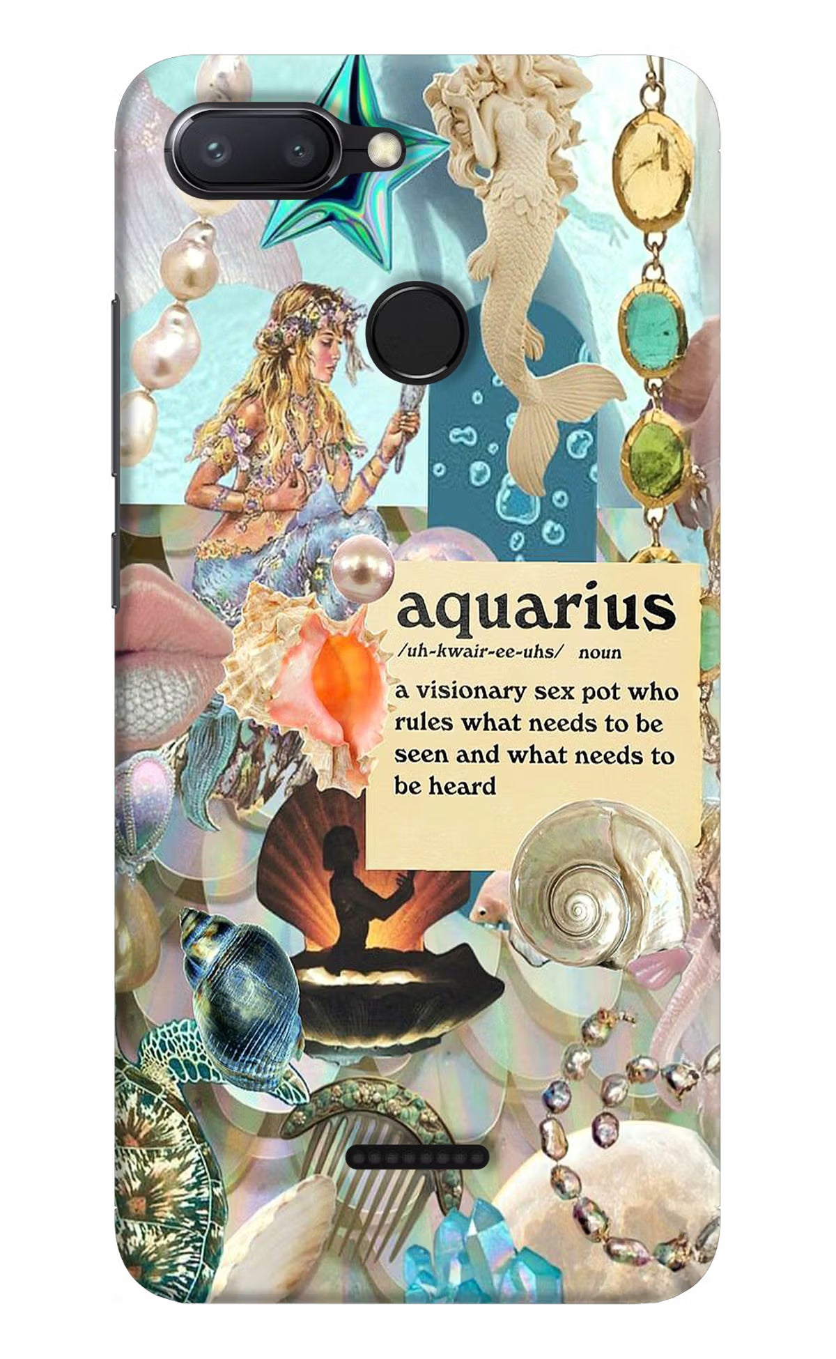 Aquarius Zodiac Redmi 6 Back Cover - Aquarius Zodiac Redmi 6 Hard Case Back Cover by Casekaro Aquarius Zodiac Redmi 6 Hard Case Back Cover by Casekaro