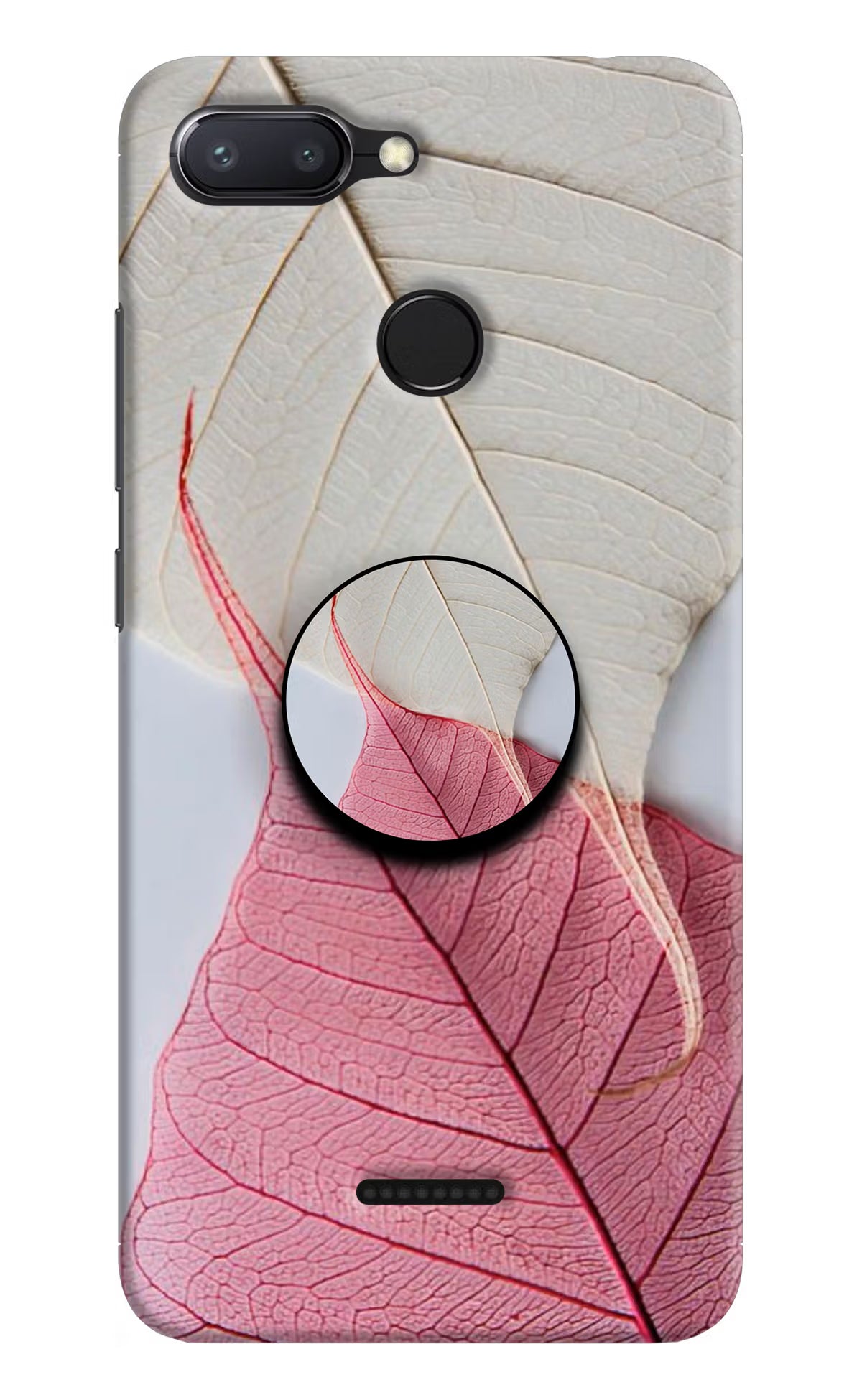 White Pink Leaf Redmi 6 Pop Case - White Pink Leaf Redmi 6 Pop Case by Casekaro White Pink Leaf Redmi 6 Pop Case by Casekaro