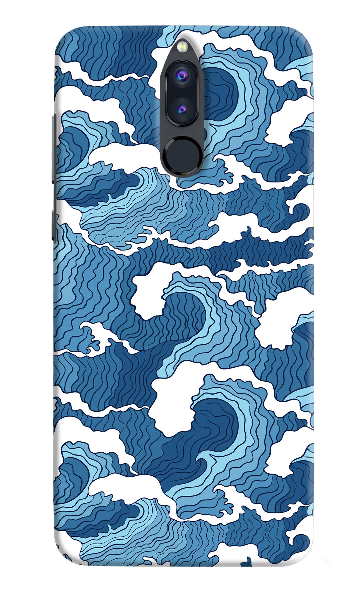 Blue Waves Honor 9i Back Cover - Blue Waves Honor 9i Hard Case Back Cover by Casekaro Blue Waves Honor 9i Hard Case Back Cover by Casekaro