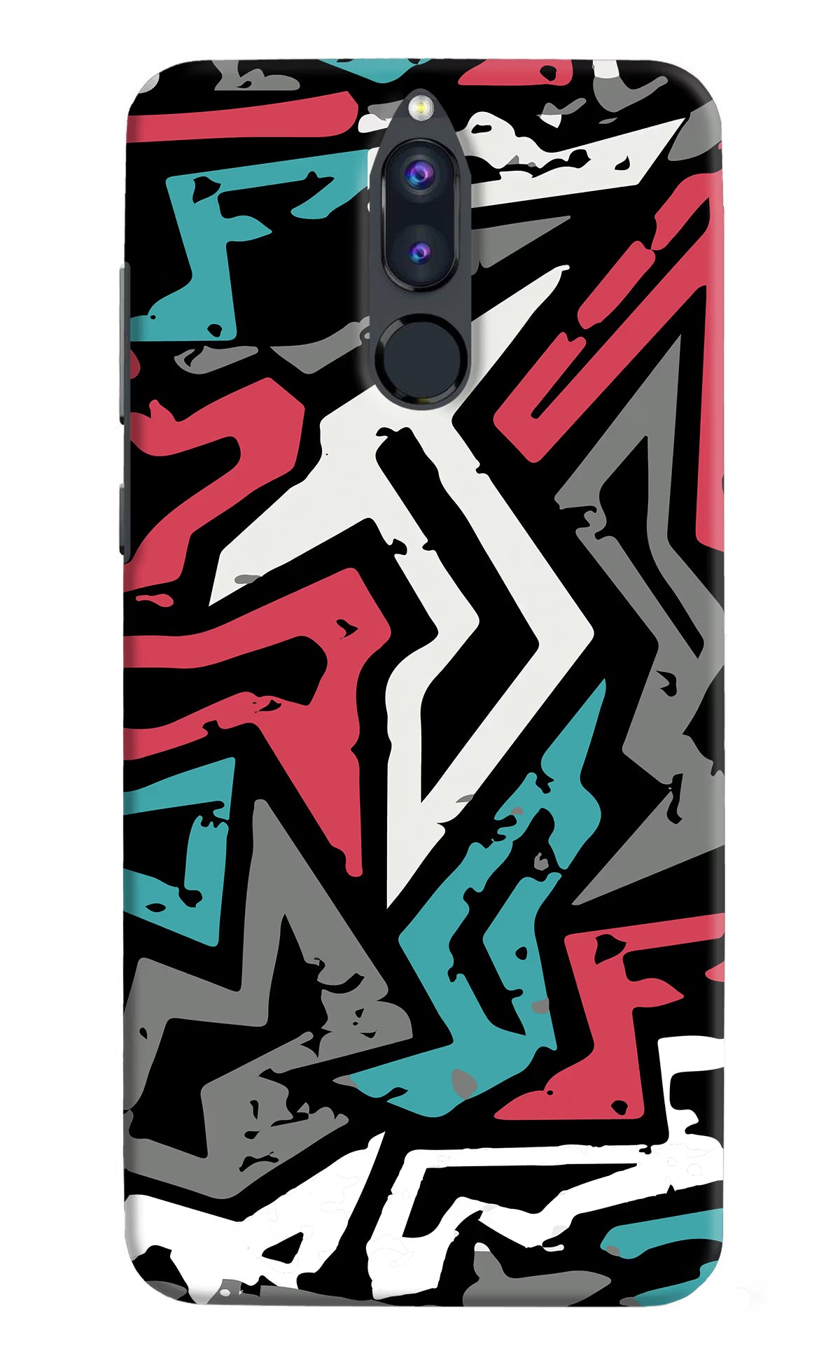 Geometric Graffiti Honor 9i Back Cover - Geometric Graffiti Honor 9i Hard Case Back Cover by Casekaro Geometric Graffiti Honor 9i Hard Case Back Cover by Casekaro