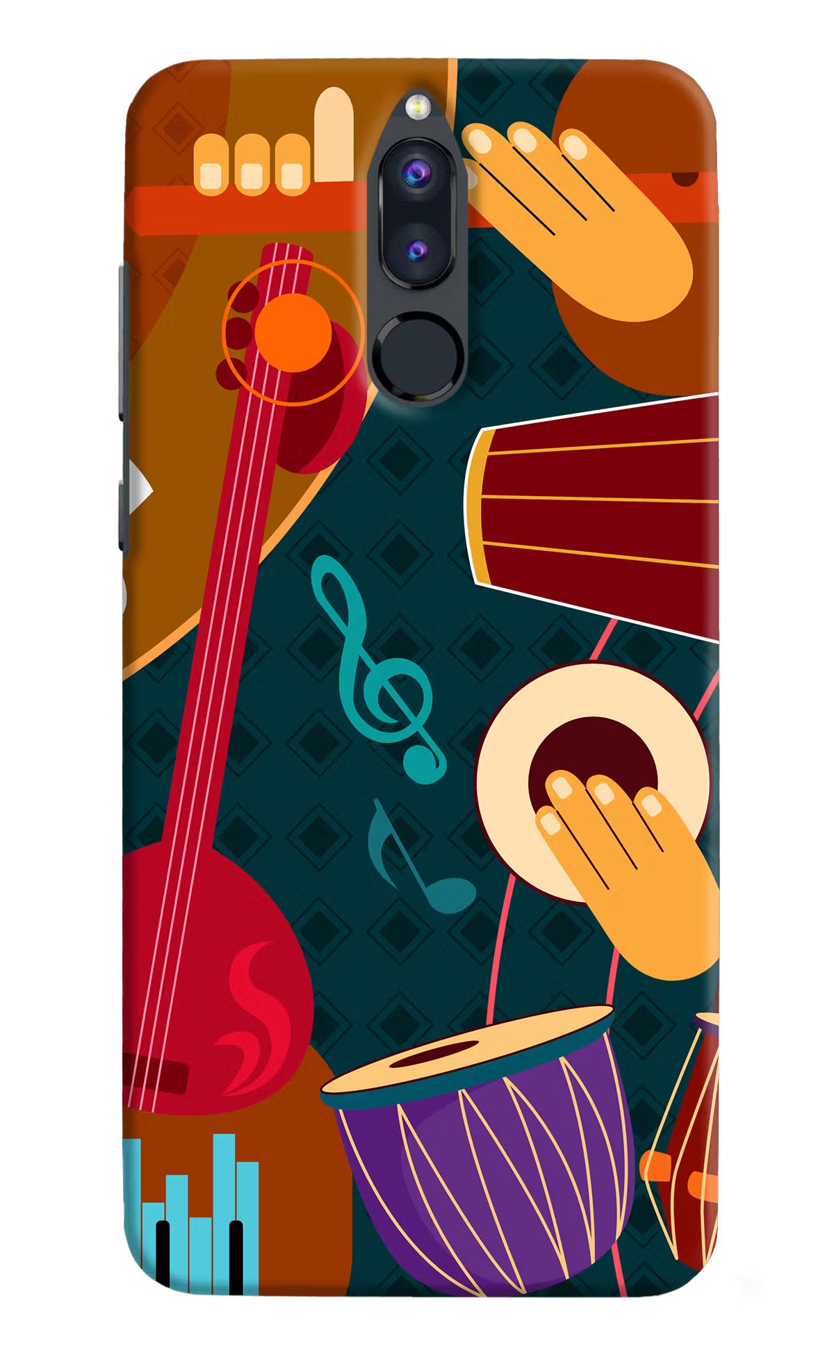 Music Instrument Honor 9i Back Cover - Music Instrument Honor 9i Hard Case Back Cover by Casekaro Music Instrument Honor 9i Hard Case Back Cover by Casekaro