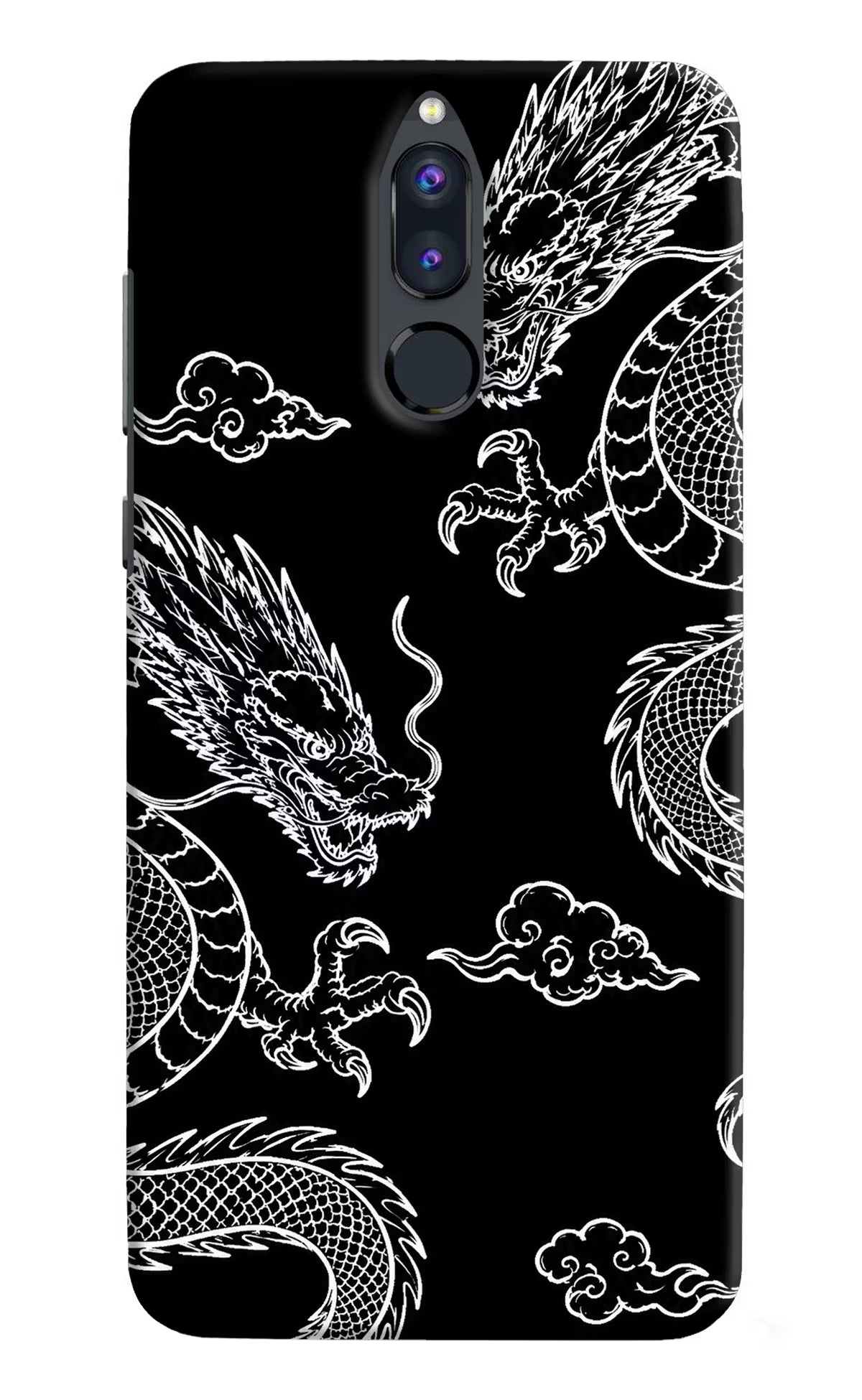 Twin Dragons Honor 9i Back Cover - Twin Dragons Honor 9i Hard Case Back Cover by Casekaro Twin Dragons Honor 9i Hard Case Back Cover by Casekaro