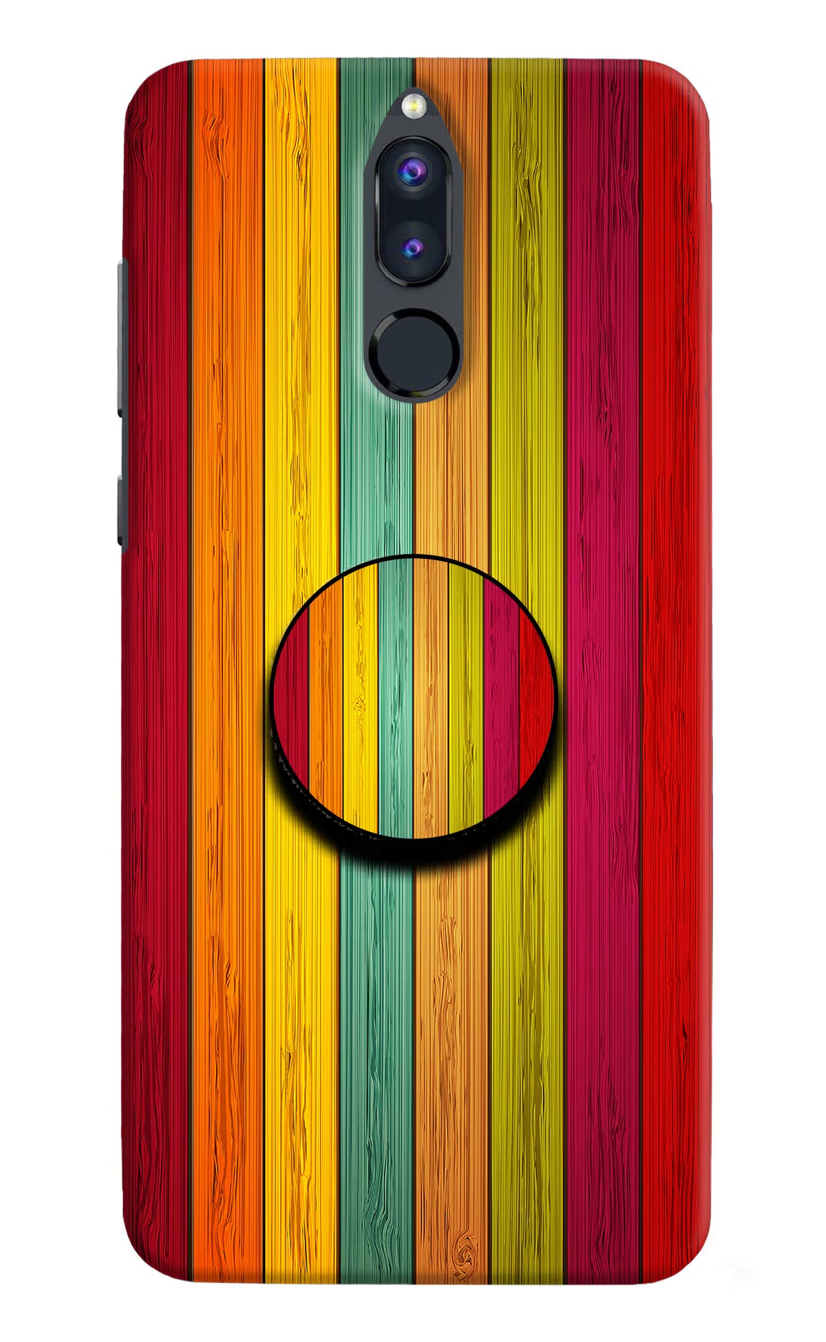 Multicolor Wooden Honor 9i Pop Case - Multicolor Wooden Honor 9i Pop Case by Casekaro Multicolor Wooden Honor 9i Pop Case by Casekaro