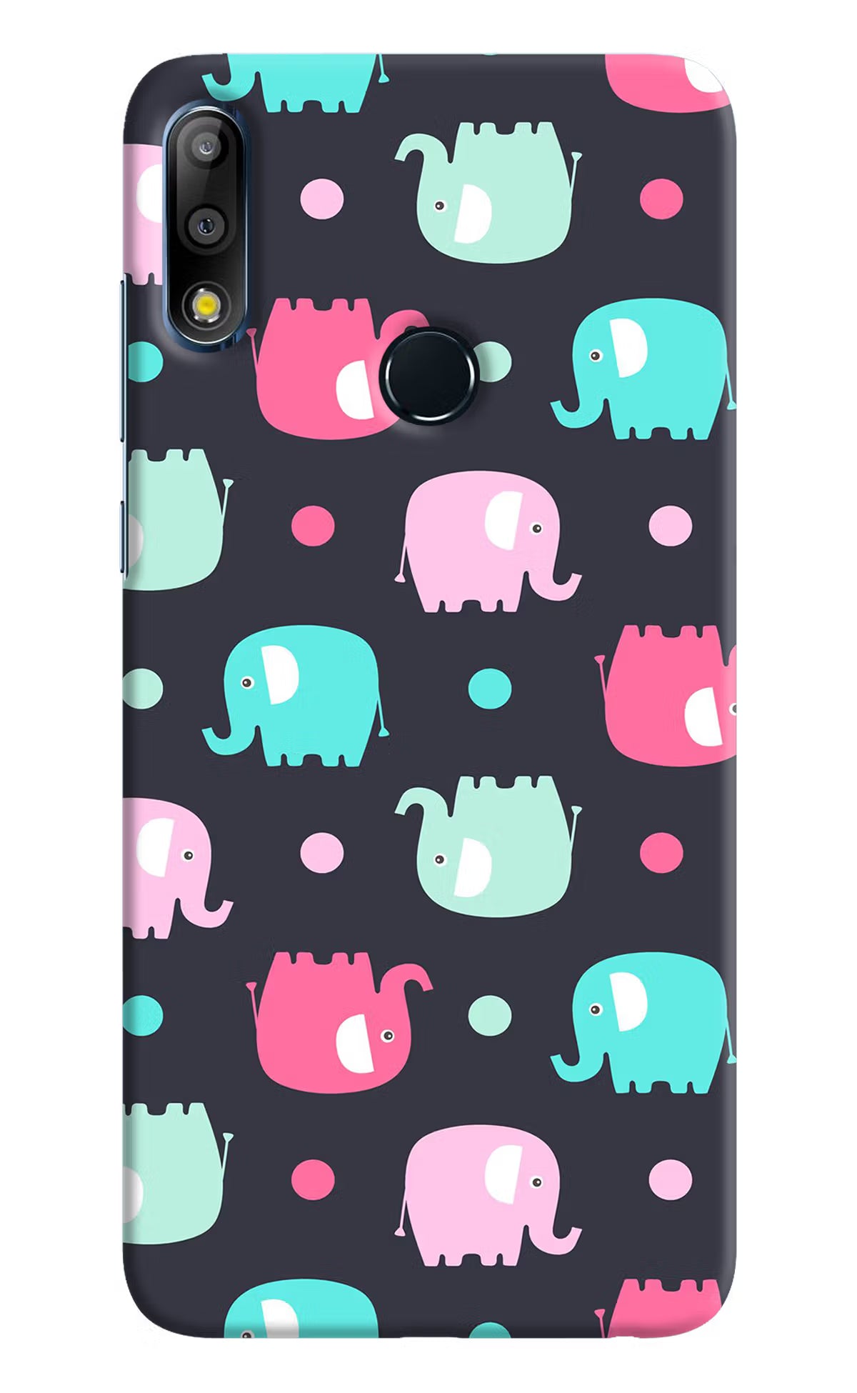 Elephants Asus Zenfone Max Pro M2 Back Cover - Elephants Asus Zenfone Max Pro M2 Hard Case Back Cover by Casekaro Elephants Asus Zenfone Max Pro M2 Hard Case Back Cover by Casekaro