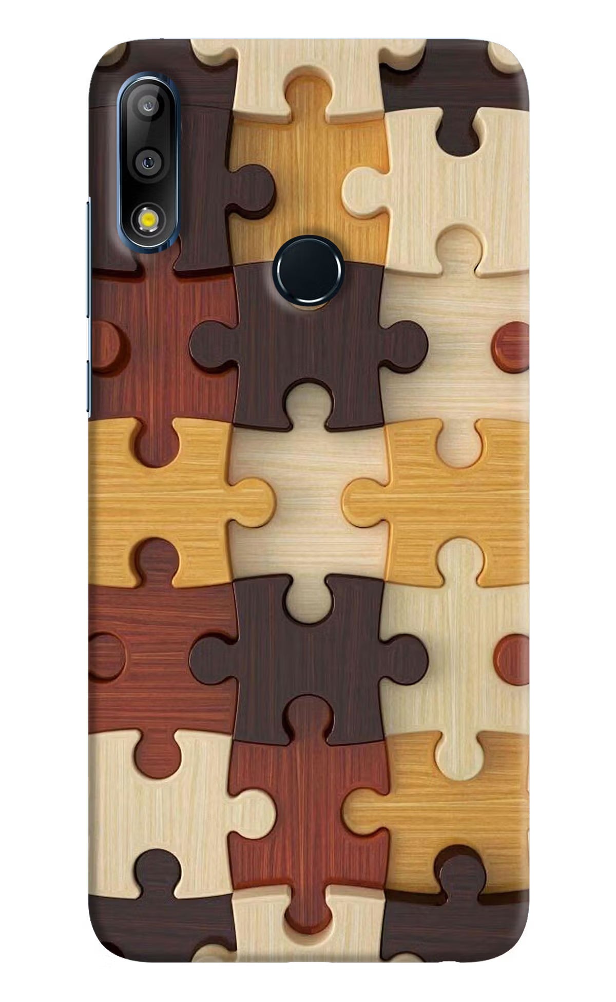 Wooden Puzzle Asus Zenfone Max Pro M2 Back Cover - Wooden Puzzle Asus Zenfone Max Pro M2 Hard Case Back Cover by Casekaro Wooden Puzzle Asus Zenfone Max Pro M2 Hard Case Back Cover by Casekaro