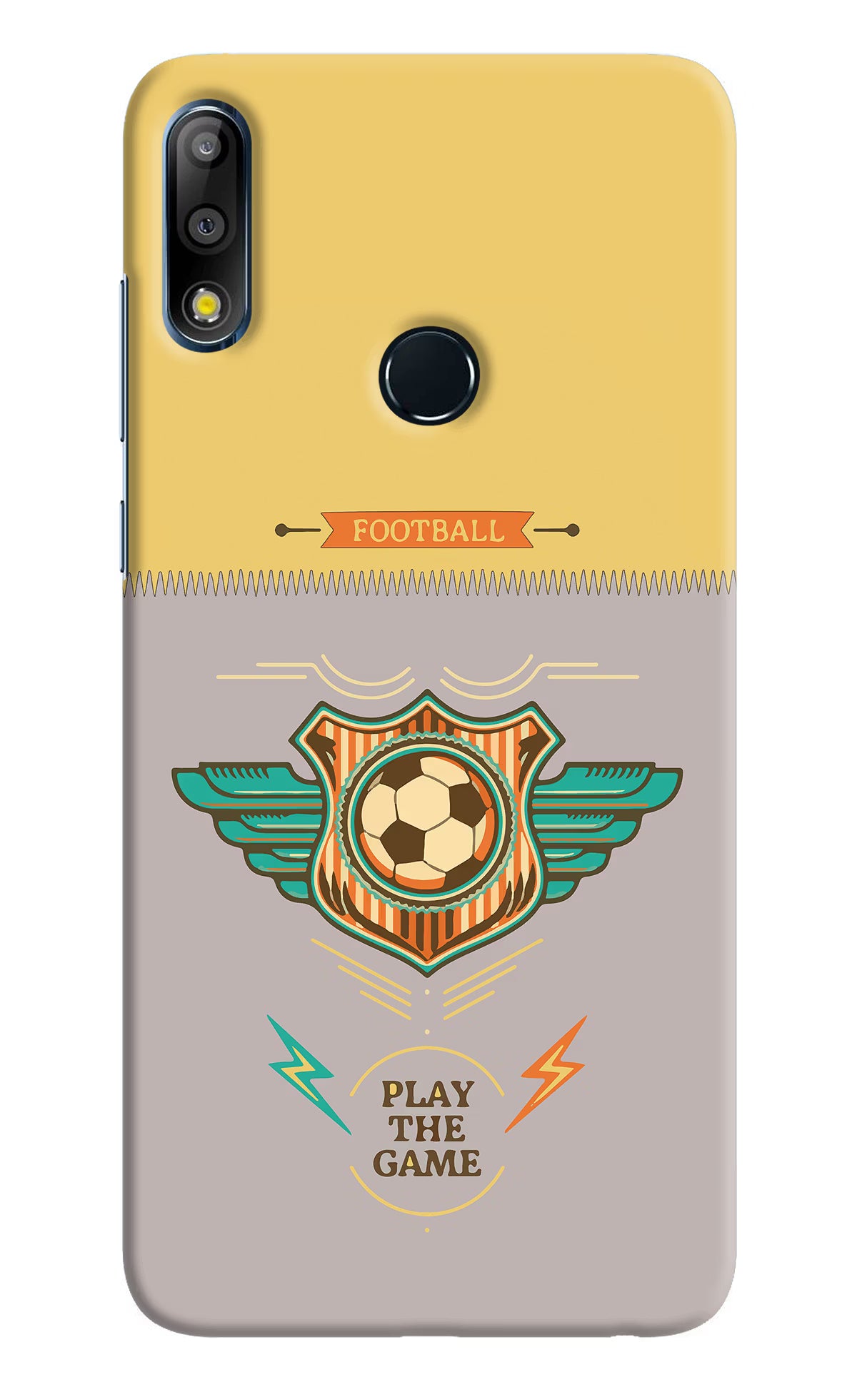 Football Asus Zenfone Max Pro M2 Back Cover - Football Asus Zenfone Max Pro M2 Hard Case Back Cover by Casekaro Football Asus Zenfone Max Pro M2 Hard Case Back Cover by Casekaro