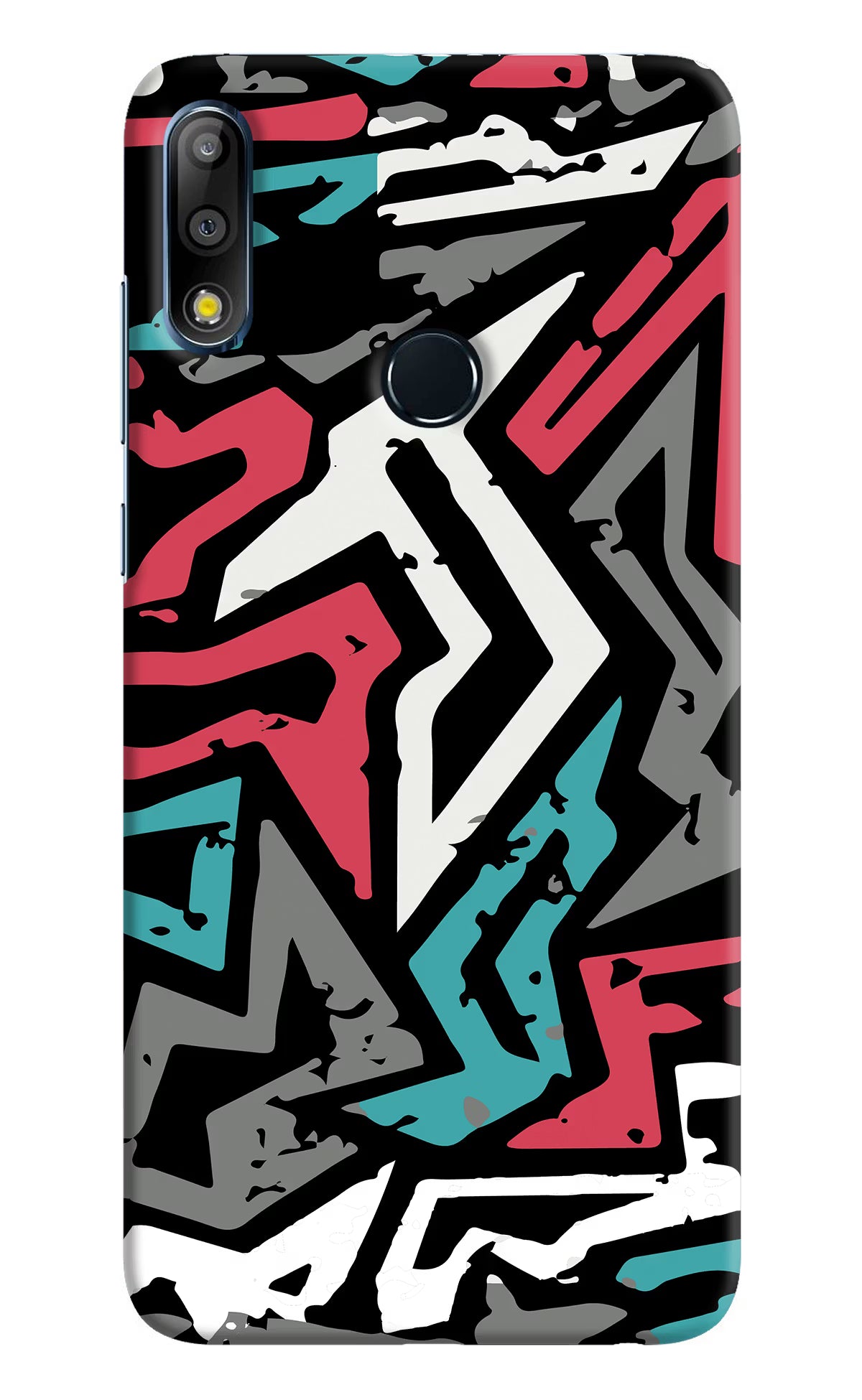 Geometric Graffiti Asus Zenfone Max Pro M2 Back Cover - Geometric Graffiti Asus Zenfone Max Pro M2 Hard Case Back Cover by Casekaro Geometric Graffiti Asus Zenfone Max Pro M2 Hard Case Back Cover by Casekaro