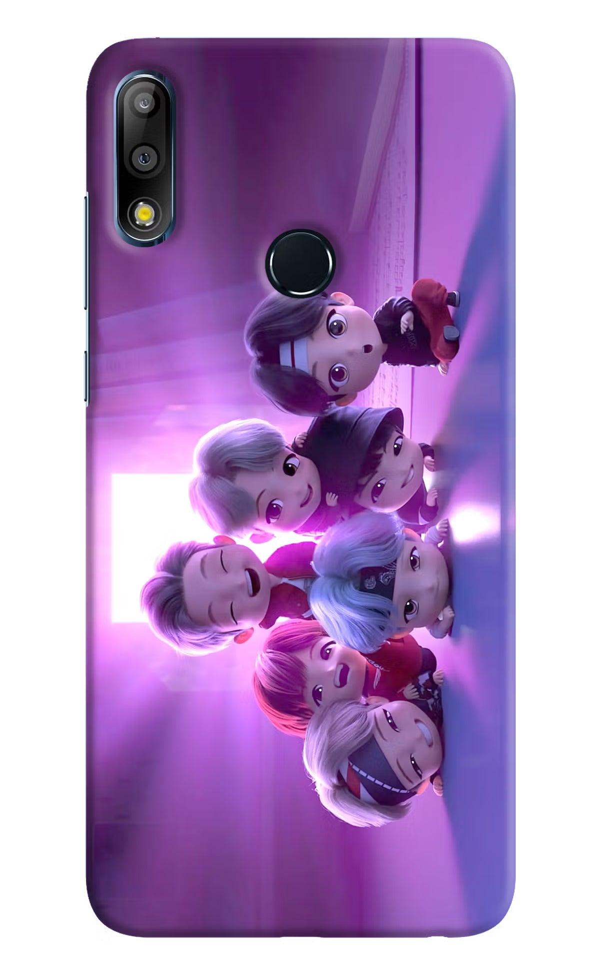 BTS Chibi Asus Zenfone Max Pro M2 Back Cover - BTS Chibi Asus Zenfone Max Pro M2 Hard Case Back Cover by Casekaro BTS Chibi Asus Zenfone Max Pro M2 Hard Case Back Cover by Casekaro