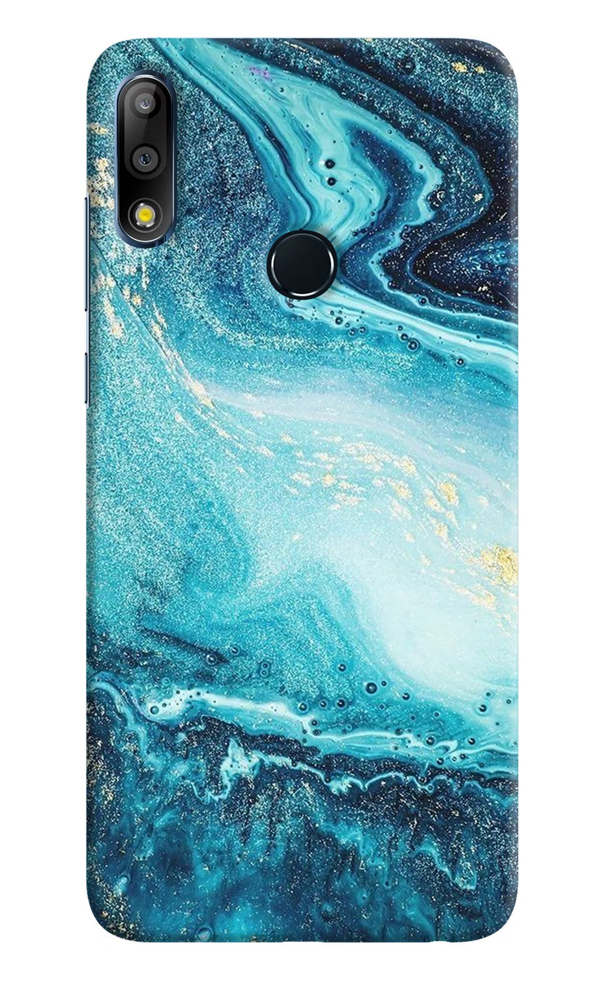 Blue Glitter Marble Asus Zenfone Max Pro M2 Back Cover - Blue Glitter Marble Asus Zenfone Max Pro M2 Hard Case Back Cover by Casekaro Blue Glitter Marble Asus Zenfone Max Pro M2 Hard Case Back Cover by Casekaro