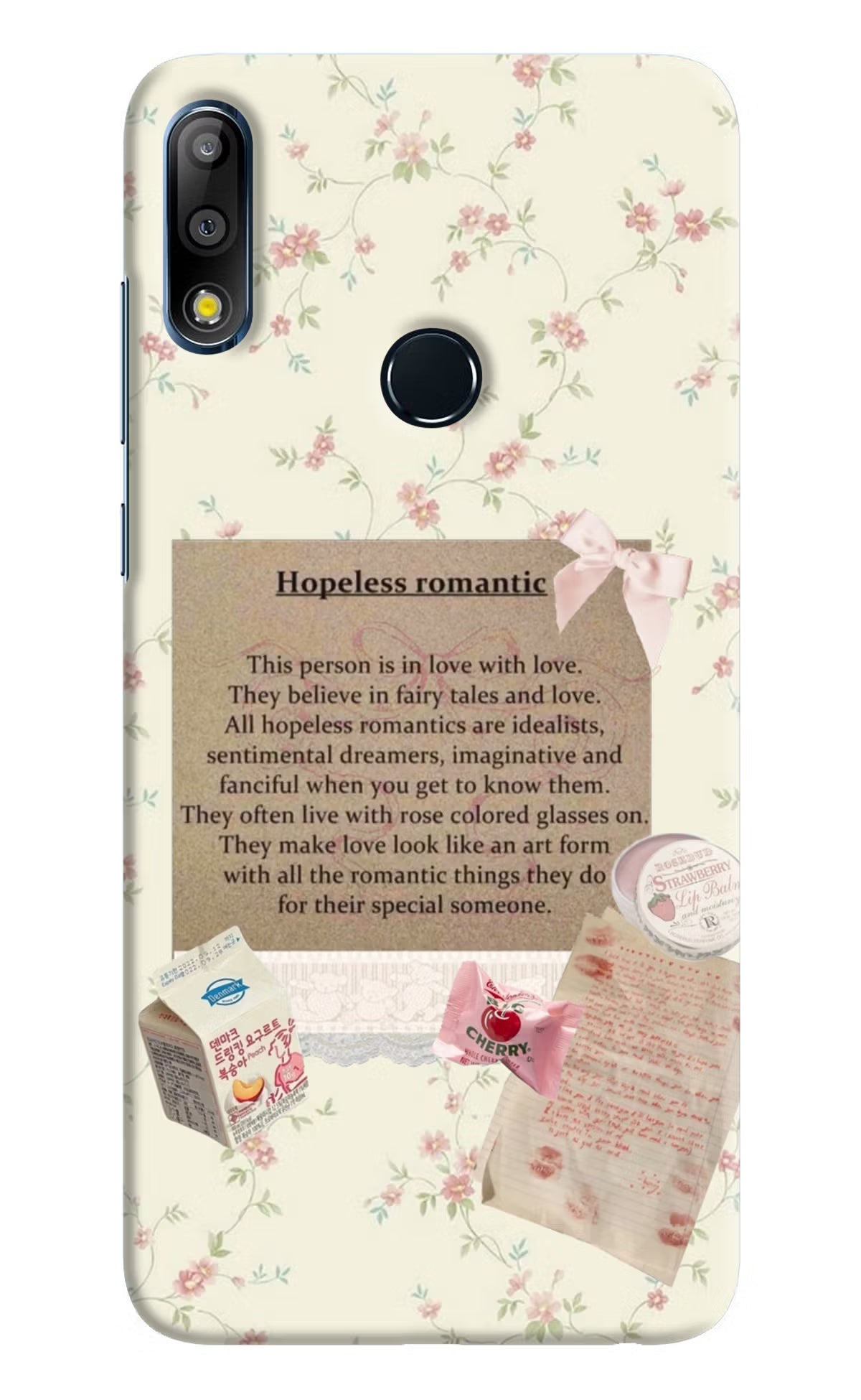 Hopeless Romantic Asus Zenfone Max Pro M2 Back Cover - Hopeless Romantic Asus Zenfone Max Pro M2 Hard Case Back Cover by Casekaro Hopeless Romantic Asus Zenfone Max Pro M2 Hard Case Back Cover by Casekaro