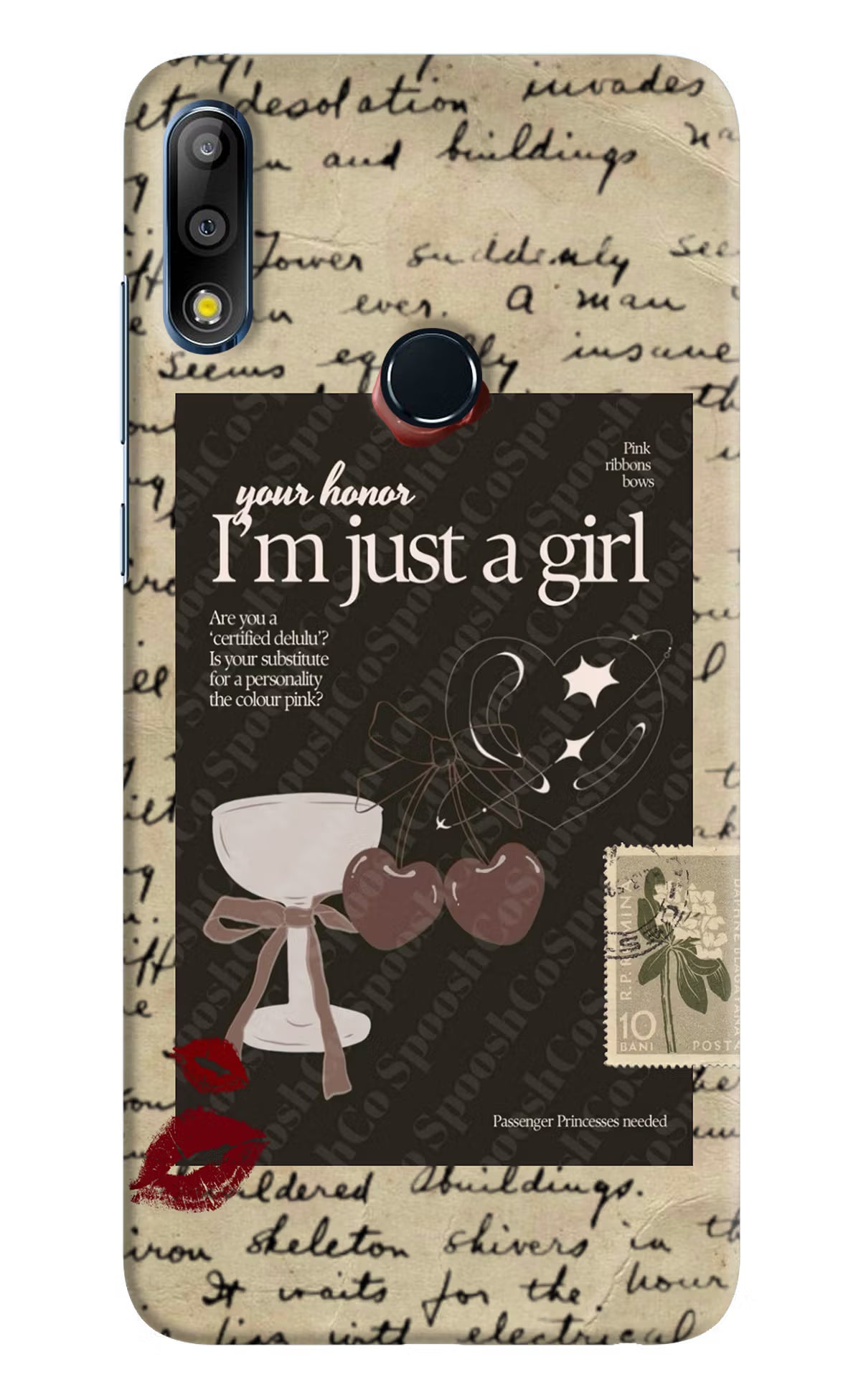 I am just a girl Asus Zenfone Max Pro M2 Back Cover - I am just a girl Asus Zenfone Max Pro M2 Hard Case Back Cover by Casekaro I am just a girl Asus Zenfone Max Pro M2 Hard Case Back Cover by Casekaro