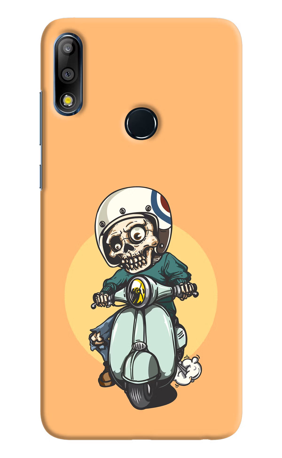 Undead Biker Asus Zenfone Max Pro M2 Back Cover - Undead Biker Asus Zenfone Max Pro M2 Hard Case Back Cover by Casekaro Undead Biker Asus Zenfone Max Pro M2 Hard Case Back Cover by Casekaro