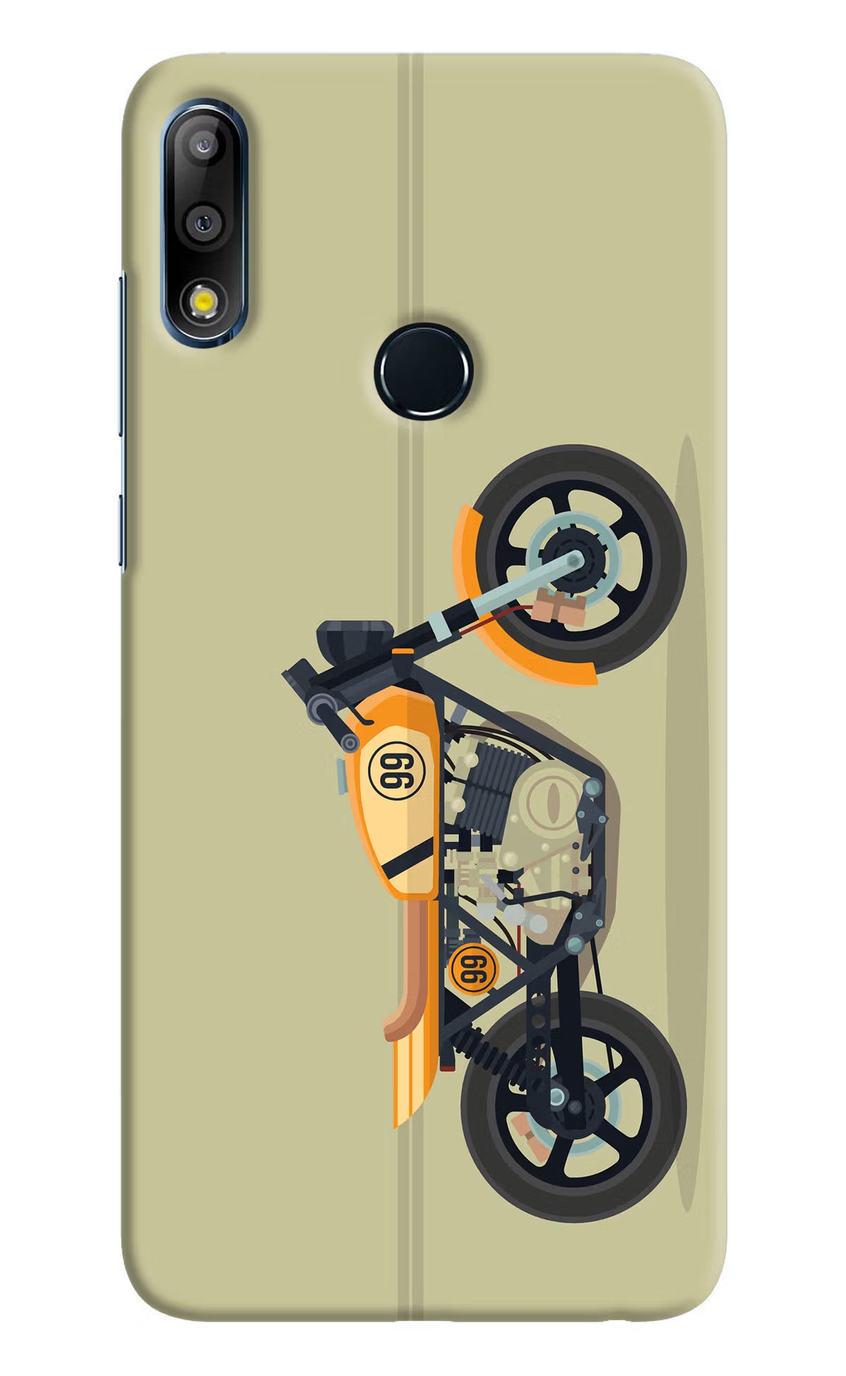 Vertical Speedster Asus Zenfone Max Pro M2 Back Cover - Vertical Speedster Asus Zenfone Max Pro M2 Hard Case Back Cover by Casekaro Vertical Speedster Asus Zenfone Max Pro M2 Hard Case Back Cover by Casekaro