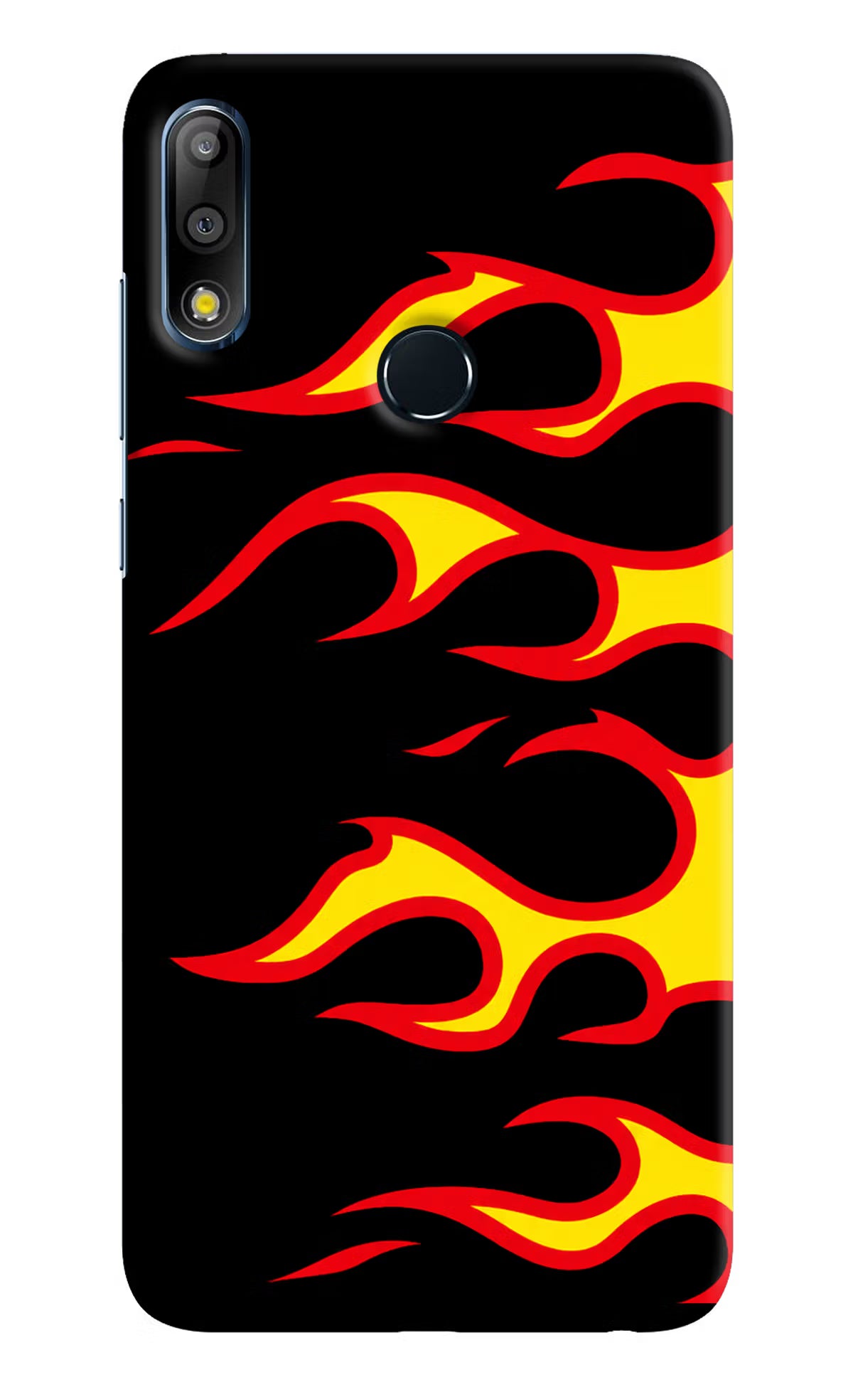 Side Sweep Flames Asus Zenfone Max Pro M2 Back Cover - Side Sweep Flames Asus Zenfone Max Pro M2 Hard Case Back Cover by Casekaro Side Sweep Flames Asus Zenfone Max Pro M2 Hard Case Back Cover by Casekaro