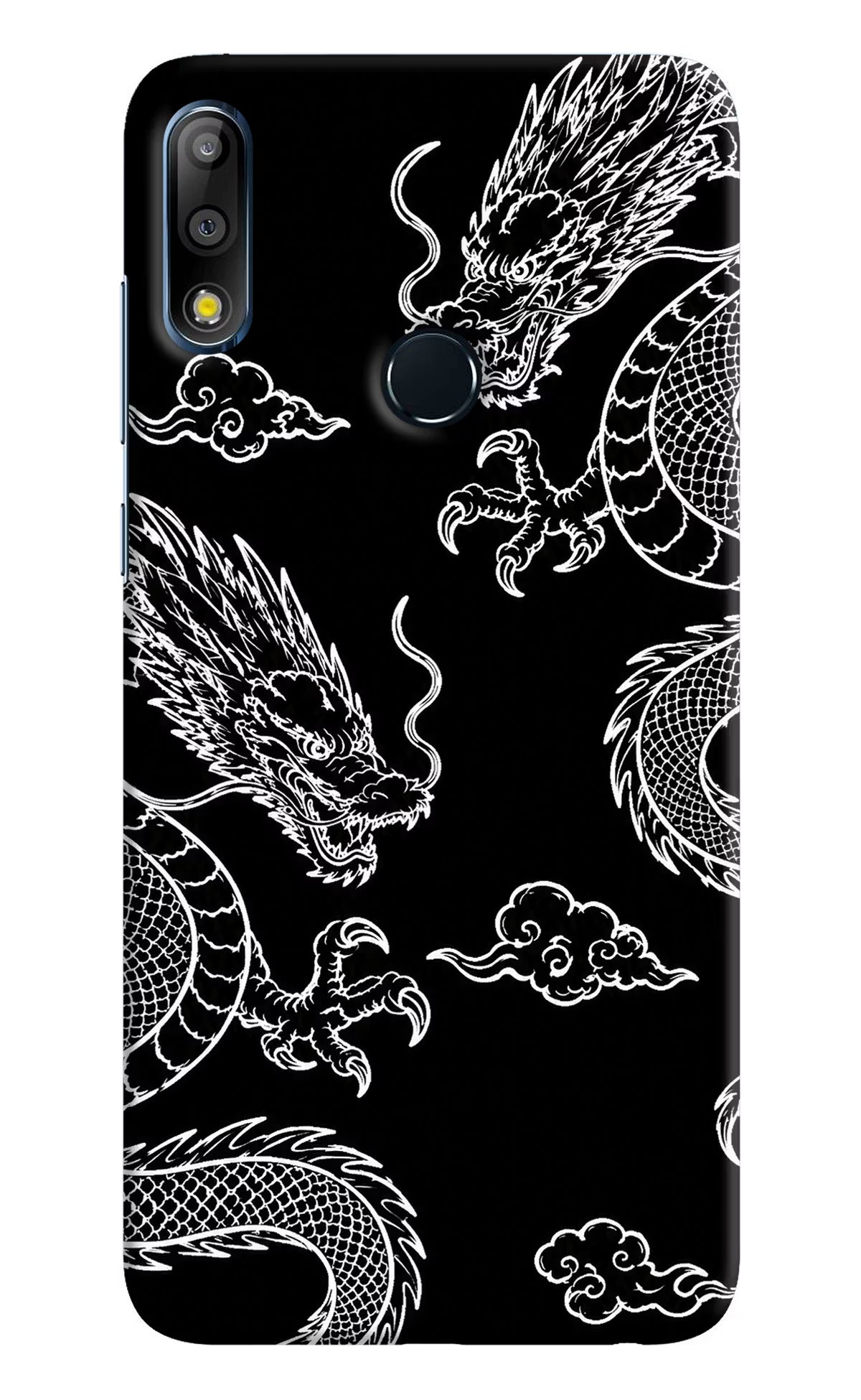 Twin Dragons Asus Zenfone Max Pro M2 Back Cover - Twin Dragons Asus Zenfone Max Pro M2 Hard Case Back Cover by Casekaro Twin Dragons Asus Zenfone Max Pro M2 Hard Case Back Cover by Casekaro