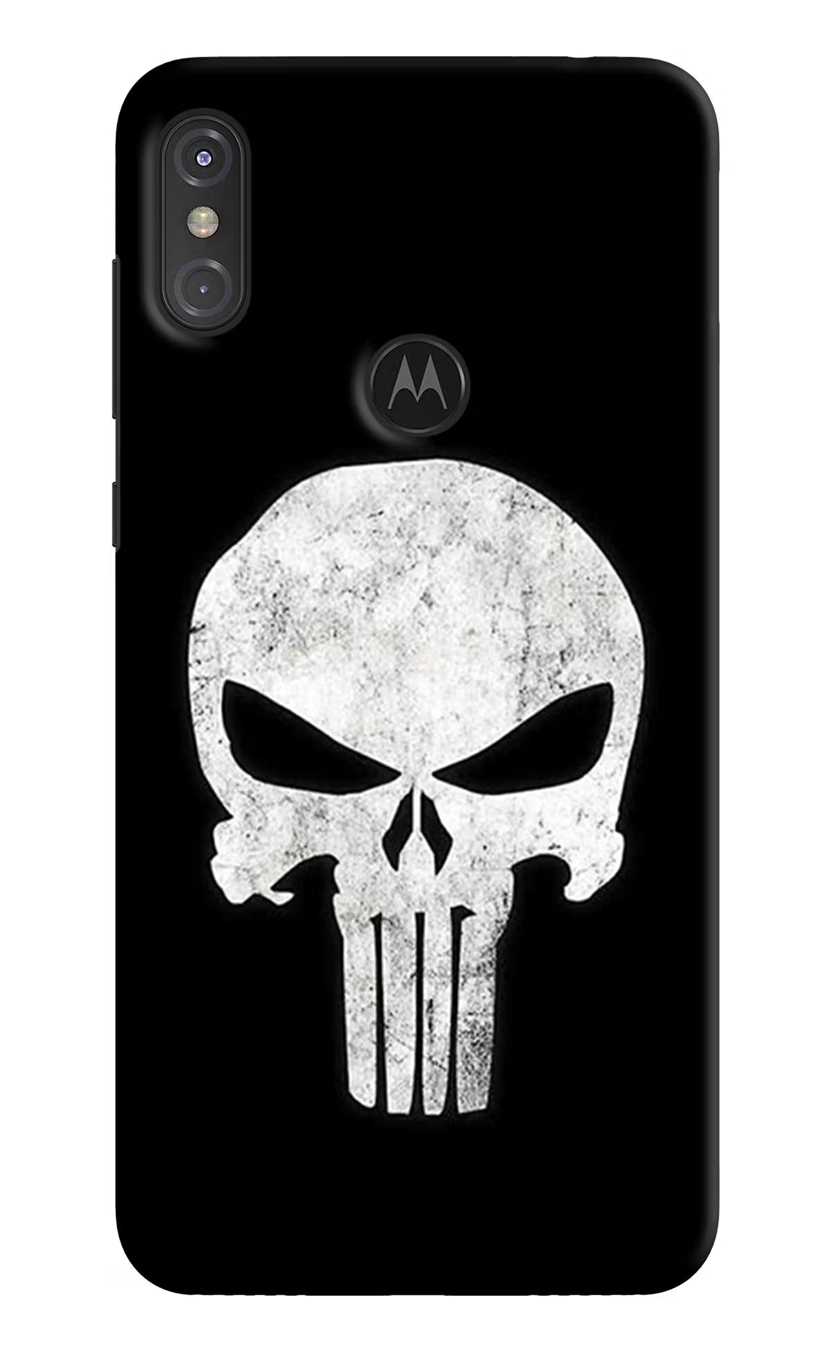 Punisher Skull Moto One Power Back Cover - Punisher Skull Moto One Power Hard Case Back Cover by Casekaro Punisher Skull Moto One Power Hard Case Back Cover by Casekaro