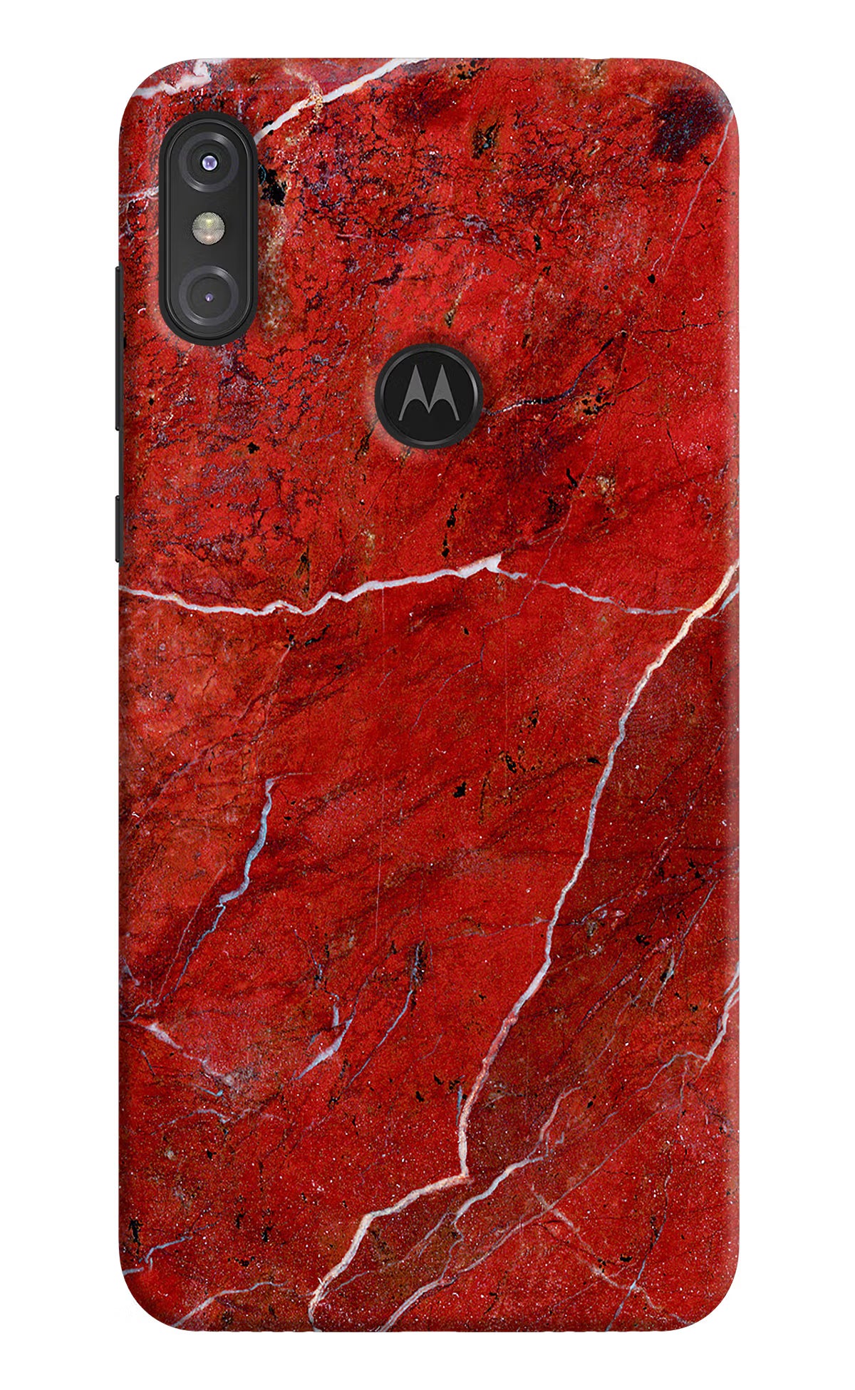 Red Marble Design Moto One Power Back Cover - Red Marble Design Moto One Power Hard Case Back Cover by Casekaro Red Marble Design Moto One Power Hard Case Back Cover by Casekaro