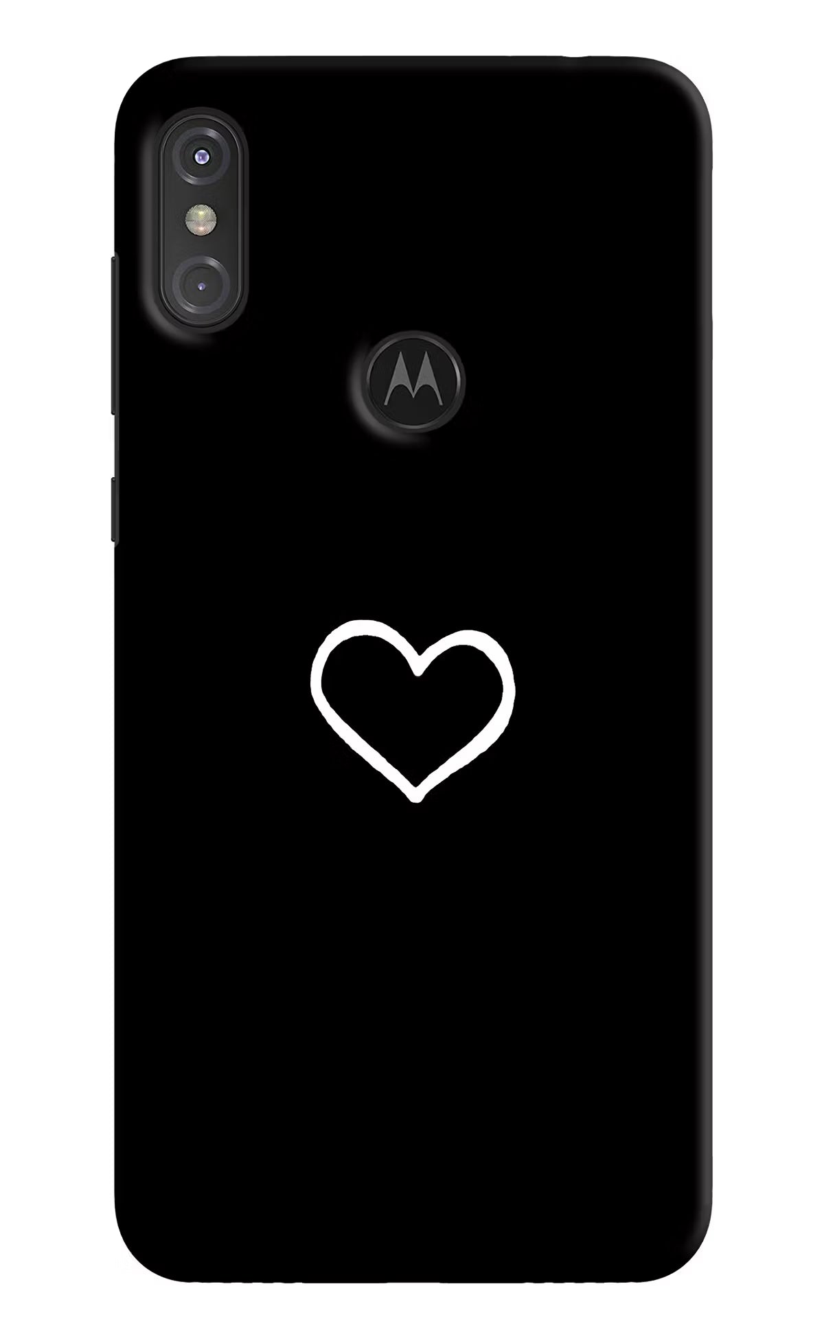 Heart Moto One Power Back Cover - Heart Moto One Power Hard Case Back Cover by Casekaro Heart Moto One Power Hard Case Back Cover by Casekaro