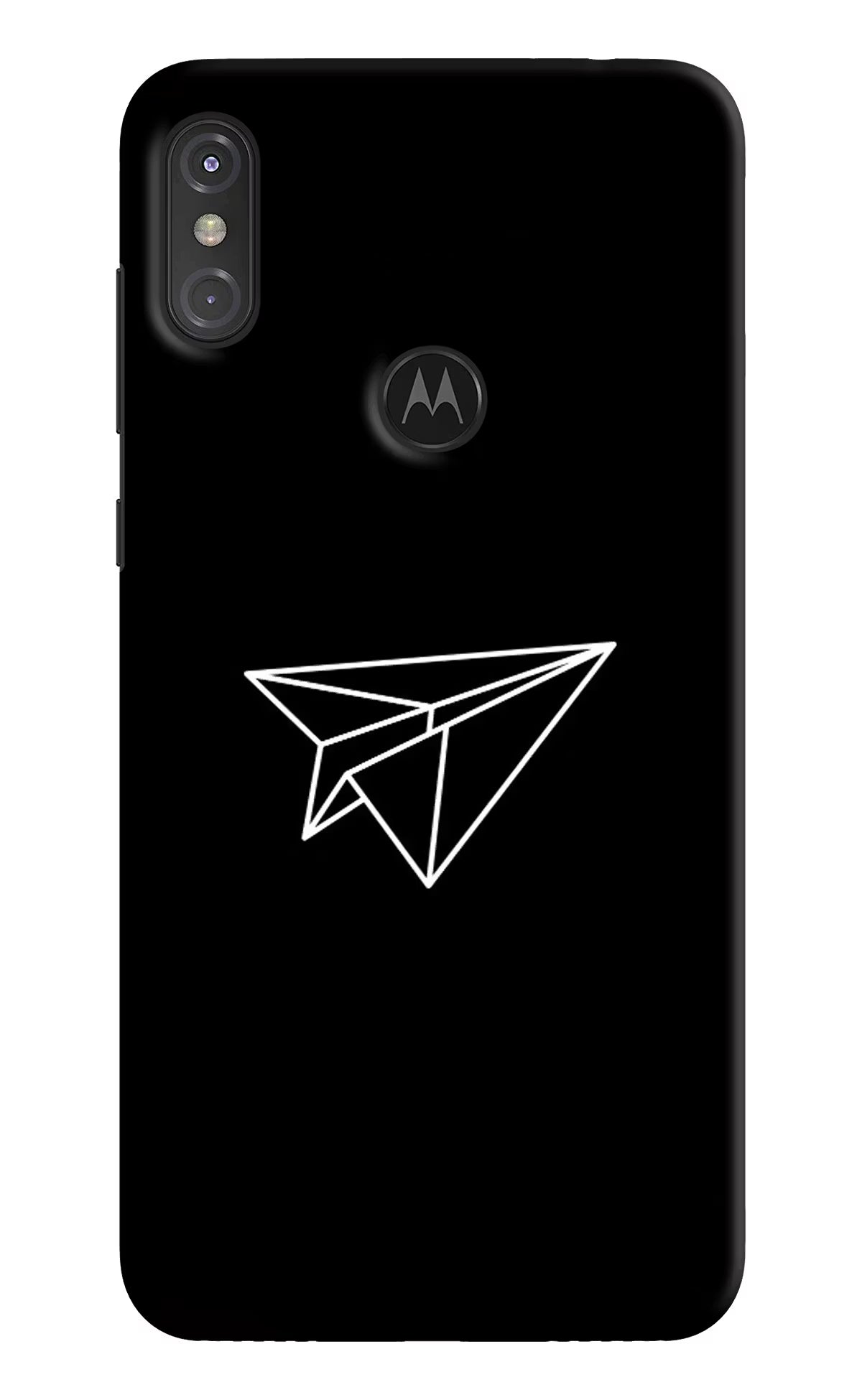 Paper Plane White Moto One Power Back Cover - Paper Plane White Moto One Power Hard Case Back Cover by Casekaro Paper Plane White Moto One Power Hard Case Back Cover by Casekaro