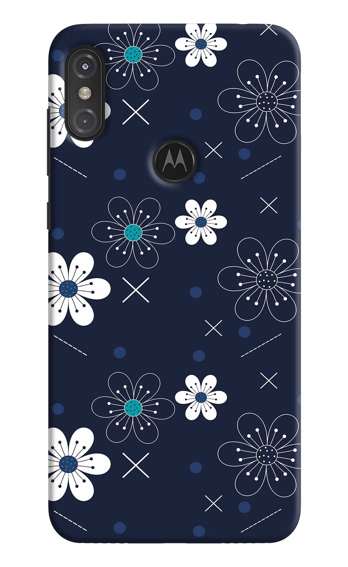 Flowers Moto One Power Back Cover - Flowers Moto One Power Hard Case Back Cover by Casekaro Flowers Moto One Power Hard Case Back Cover by Casekaro
