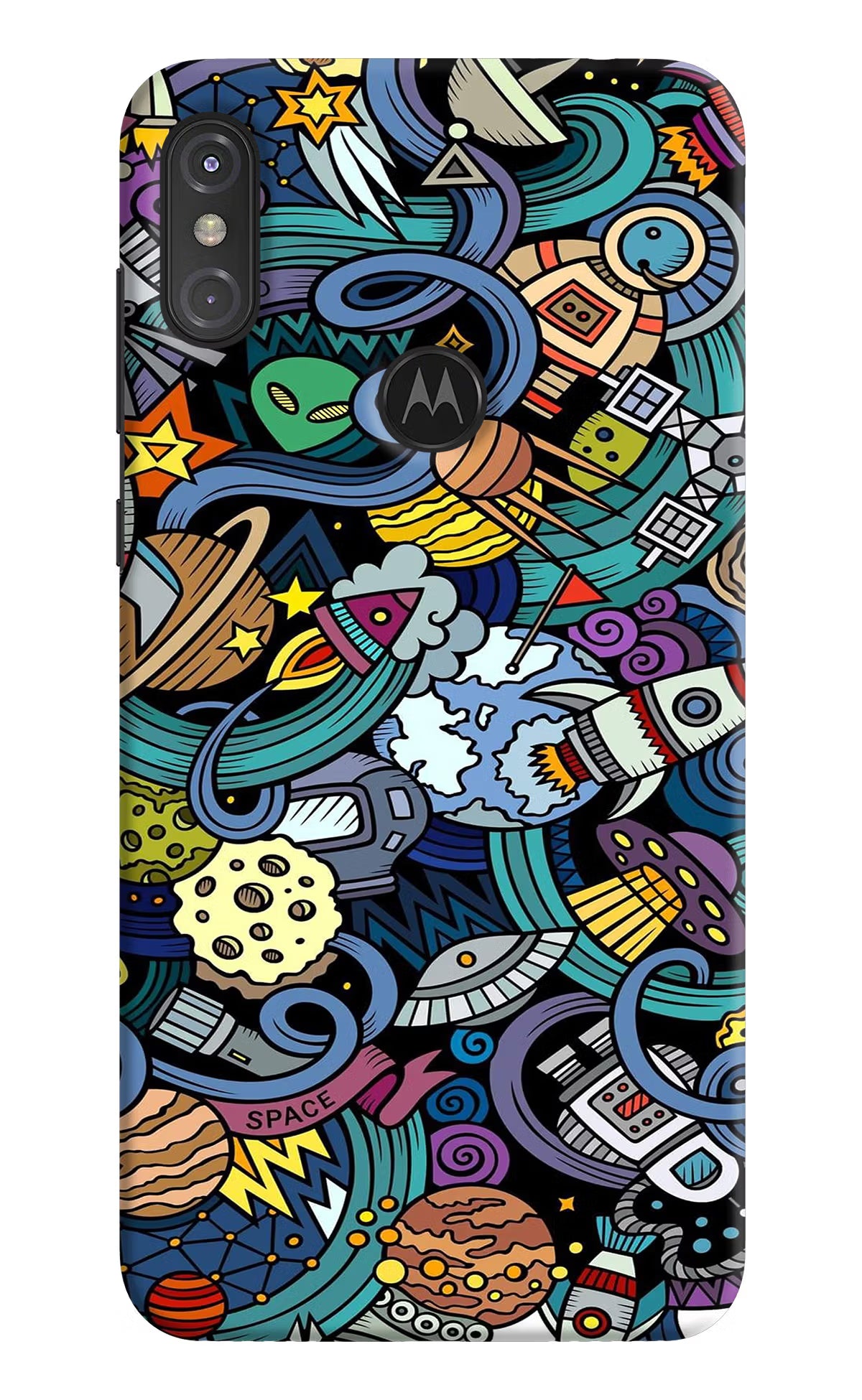 Space Abstract Moto One Power Back Cover - Space Abstract Moto One Power Hard Case Back Cover by Casekaro Space Abstract Moto One Power Hard Case Back Cover by Casekaro