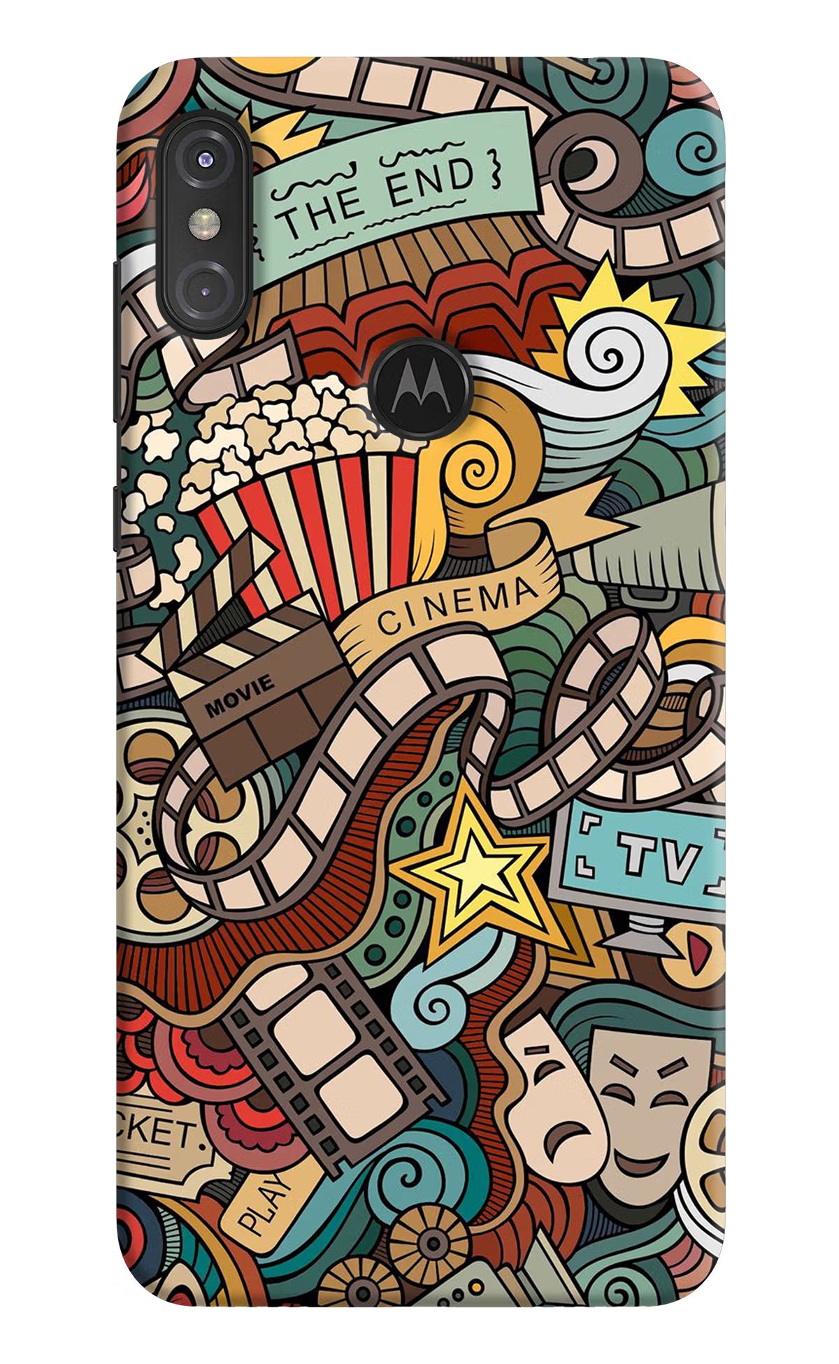 Cinema Abstract Moto One Power Back Cover - Cinema Abstract Moto One Power Hard Case Back Cover by Casekaro Cinema Abstract Moto One Power Hard Case Back Cover by Casekaro