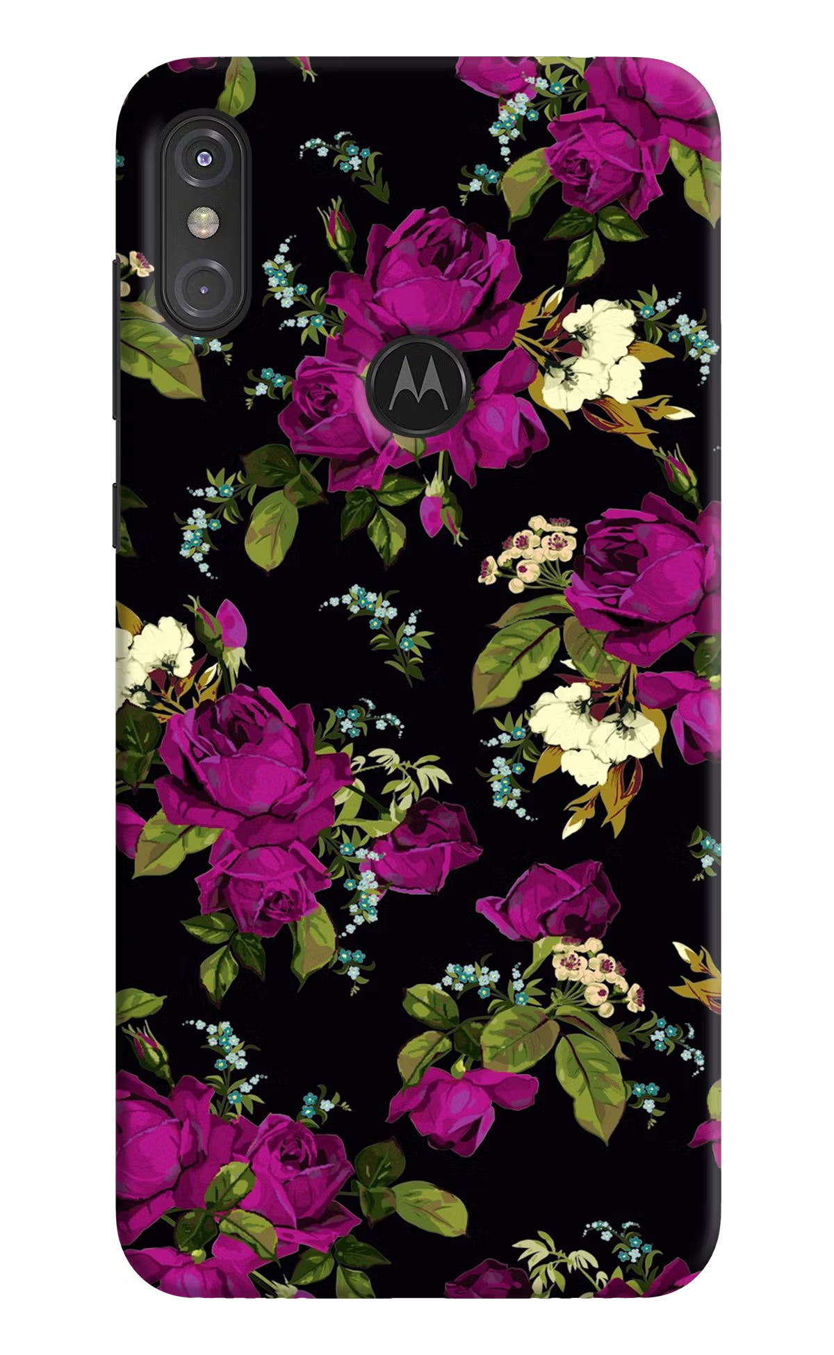 Flowers Moto One Power Back Cover - Flowers Moto One Power Hard Case Back Cover by Casekaro Flowers Moto One Power Hard Case Back Cover by Casekaro