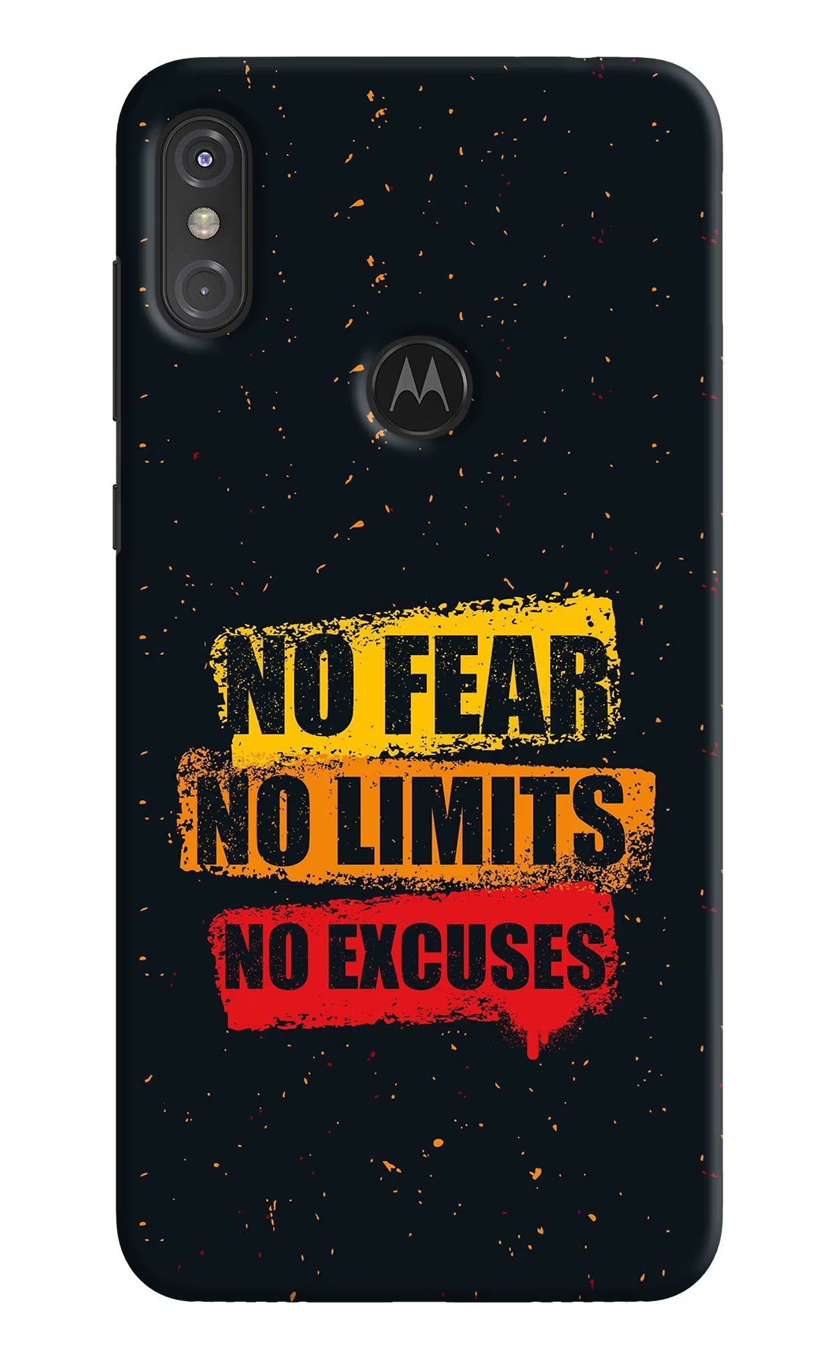 No Fear No Limits No Excuse Moto One Power Back Cover - No Fear No Limits No Excuse Moto One Power Hard Case Back Cover by Casekaro No Fear No Limits No Excuse Moto One Power Hard Case Back Cover by Casekaro
