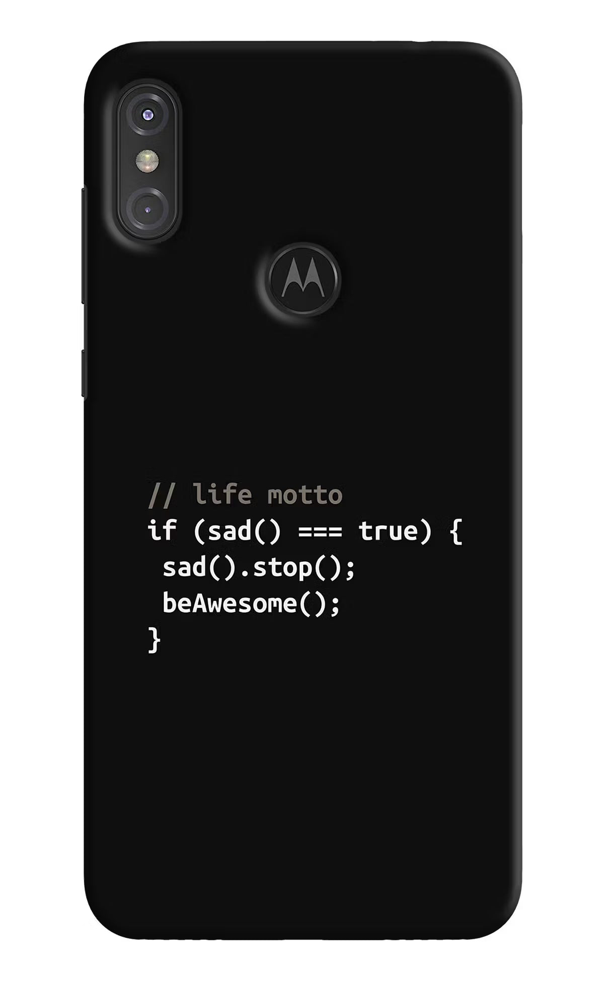 Life Motto Code Moto One Power Back Cover - Life Motto Code Moto One Power Hard Case Back Cover by Casekaro Life Motto Code Moto One Power Hard Case Back Cover by Casekaro