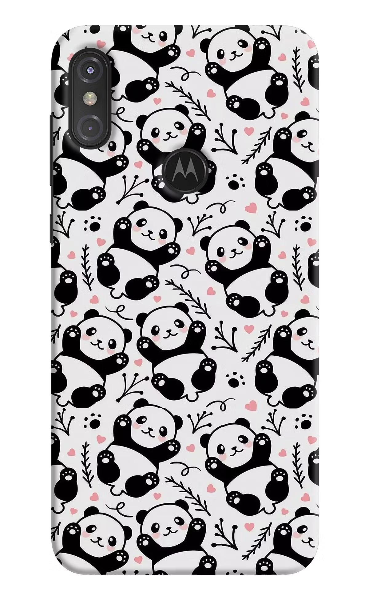 Cute Panda Moto One Power Back Cover - Cute Panda Moto One Power Hard Case Back Cover by Casekaro Cute Panda Moto One Power Hard Case Back Cover by Casekaro
