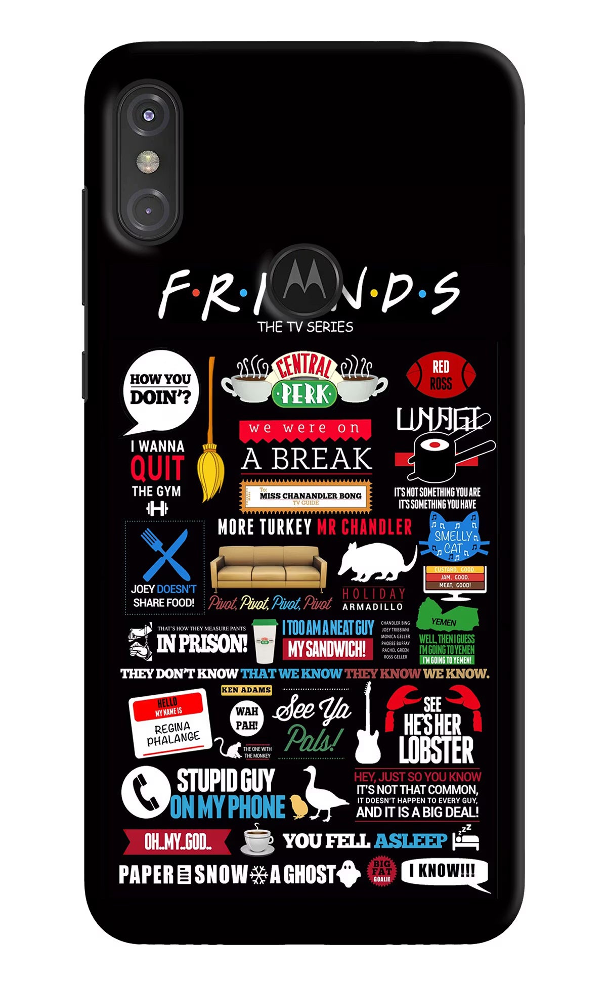 FRIENDS Moto One Power Back Cover - FRIENDS Moto One Power Hard Case Back Cover by Casekaro FRIENDS Moto One Power Hard Case Back Cover by Casekaro