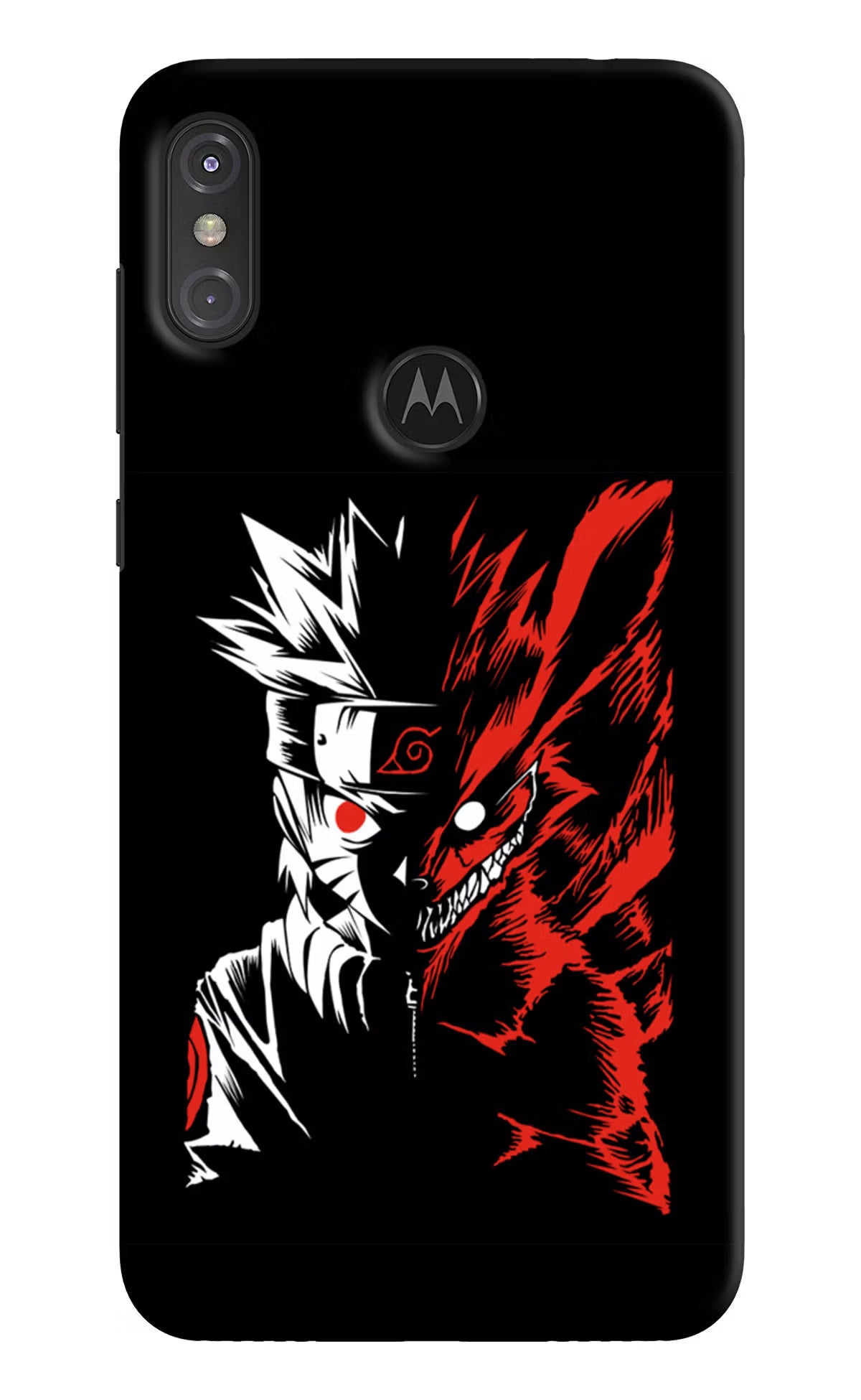 Naruto Two Face Moto One Power Back Cover - Naruto Two Face Moto One Power Hard Case Back Cover by Casekaro Naruto Two Face Moto One Power Hard Case Back Cover by Casekaro