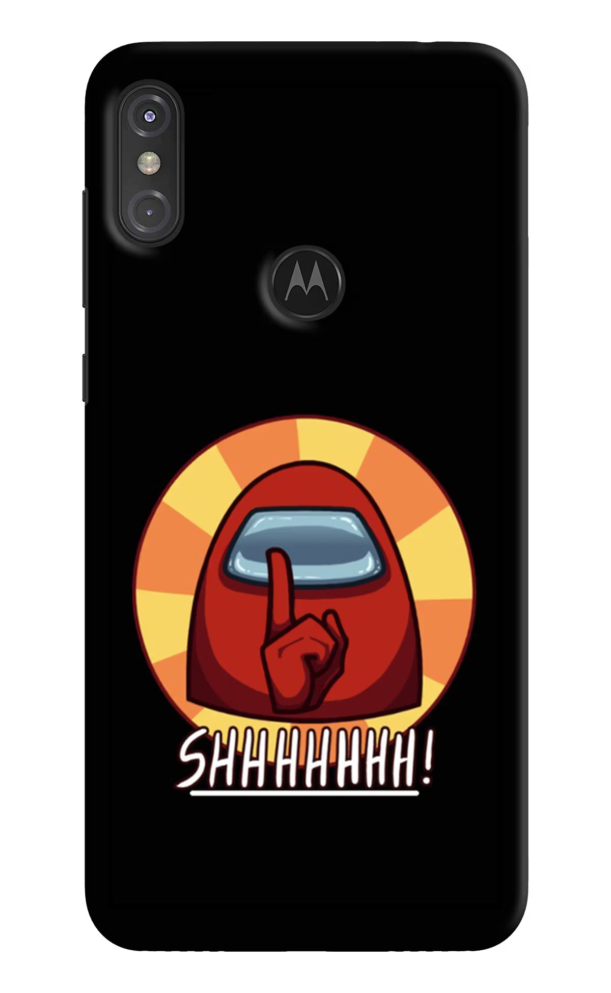 Among Us Shhh! Moto One Power Back Cover - Among Us Shhh! Moto One Power Hard Case Back Cover by Casekaro Among Us Shhh! Moto One Power Hard Case Back Cover by Casekaro