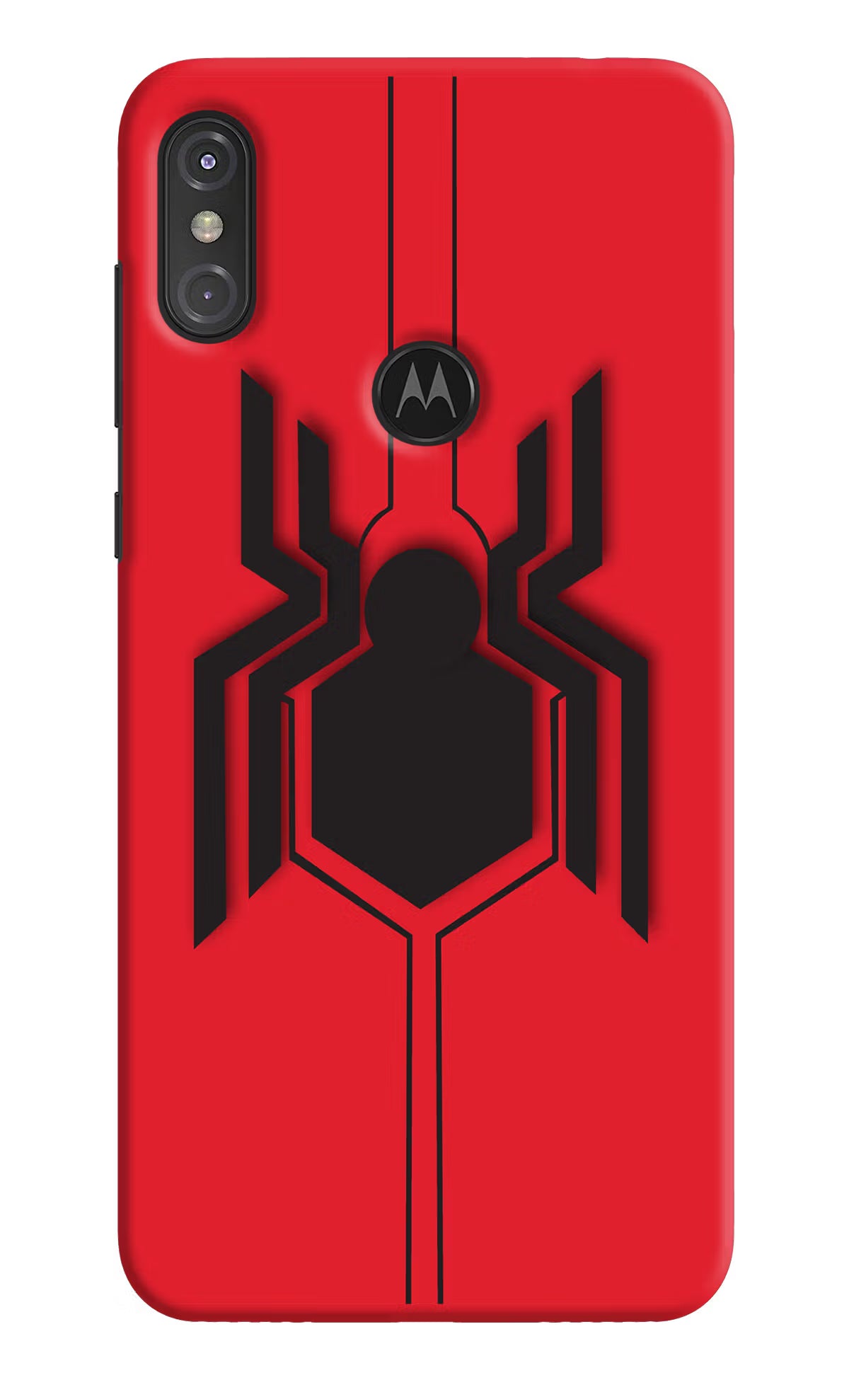 Spider Moto One Power Back Cover - Spider Moto One Power Hard Case Back Cover by Casekaro Spider Moto One Power Hard Case Back Cover by Casekaro